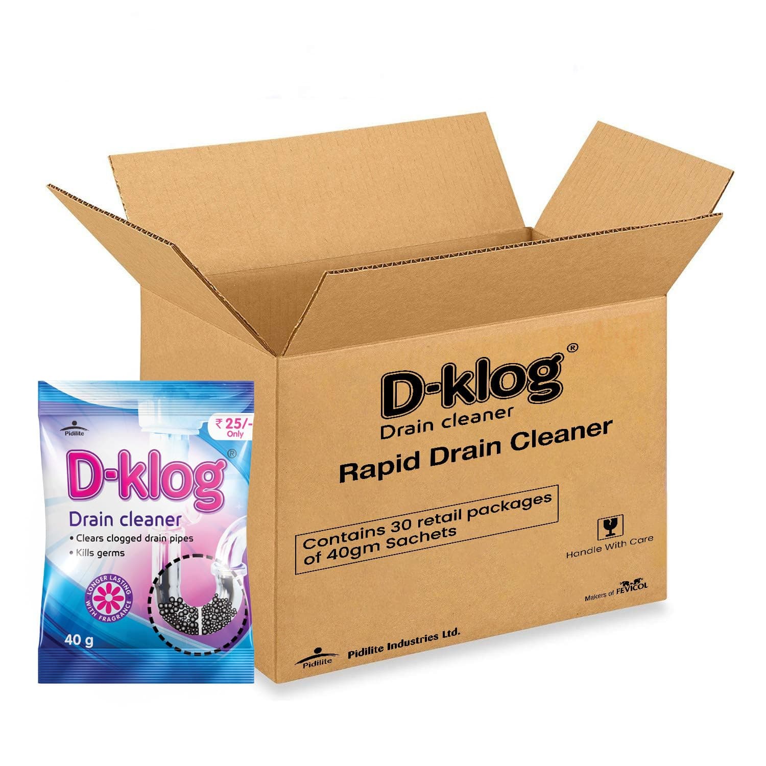 Drain Cleaner Powder (40g x 30 Units), Removes Clogs, Blockages in Washbasin, Septic Tank, Sinks, Pipes within 30 mins.Drain expert | Sink cleaner| Toilet Cleaner