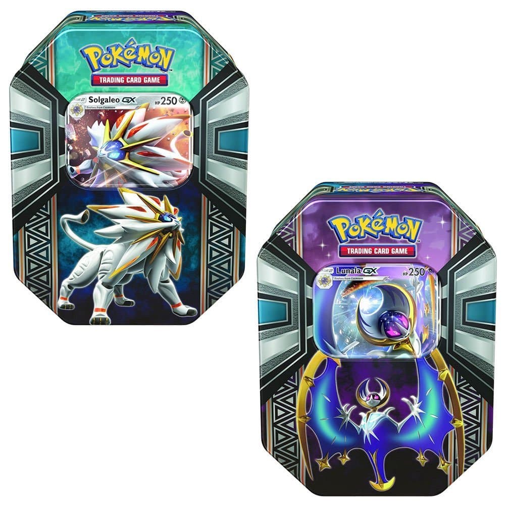 Pokemon TCG: Legends of Alola Tin Solgaleo & Lunala Tin Combo