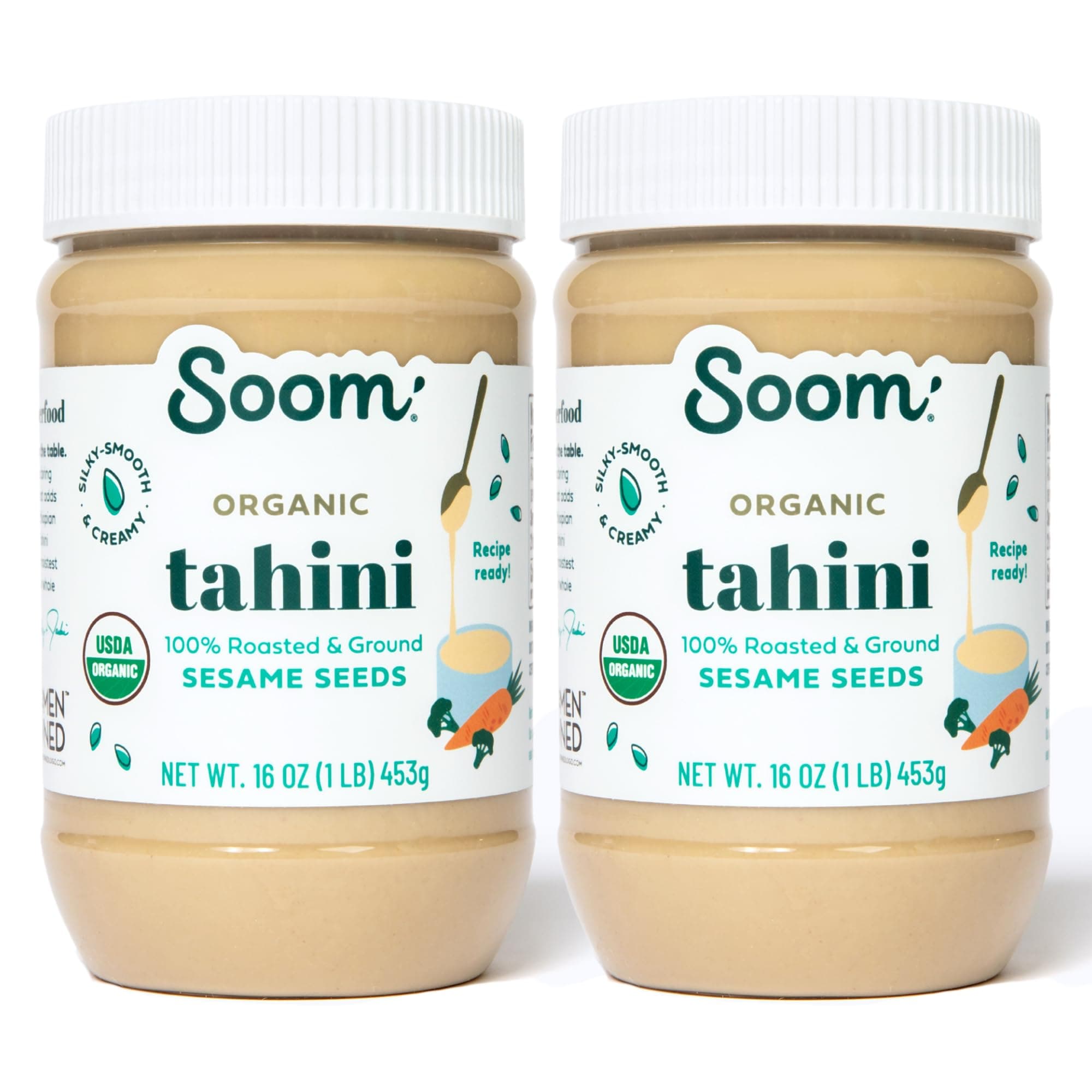 - Foods Organic Tahini 16oz (2 Pack) | Roasted & Ground Sesame Seed Paste | Creamy Tahini for Dubai Chocolate, Hummus, Sauces | Vegan, Nut-Free, Gluten-Free, Kosher, Keto, Paleo, Whole30