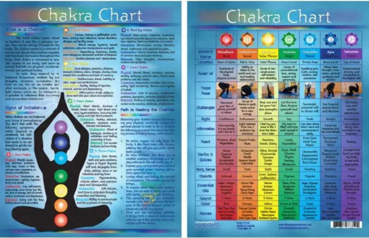 Information Chart English Chakras