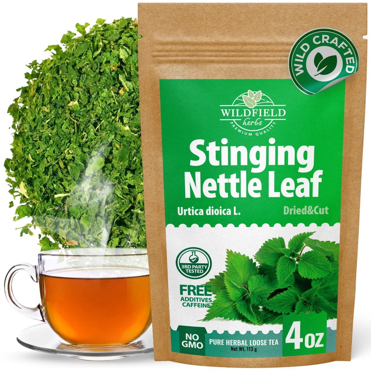 4 oz. Dried Nettle Leaf Tea Ortiga Planta Nettle Herb Bulk Stinging Nettle Leaf Herb Tea (Urtica dioica) - 113g Stinging Nettle Leaves Herbal Tea ortiga verde te