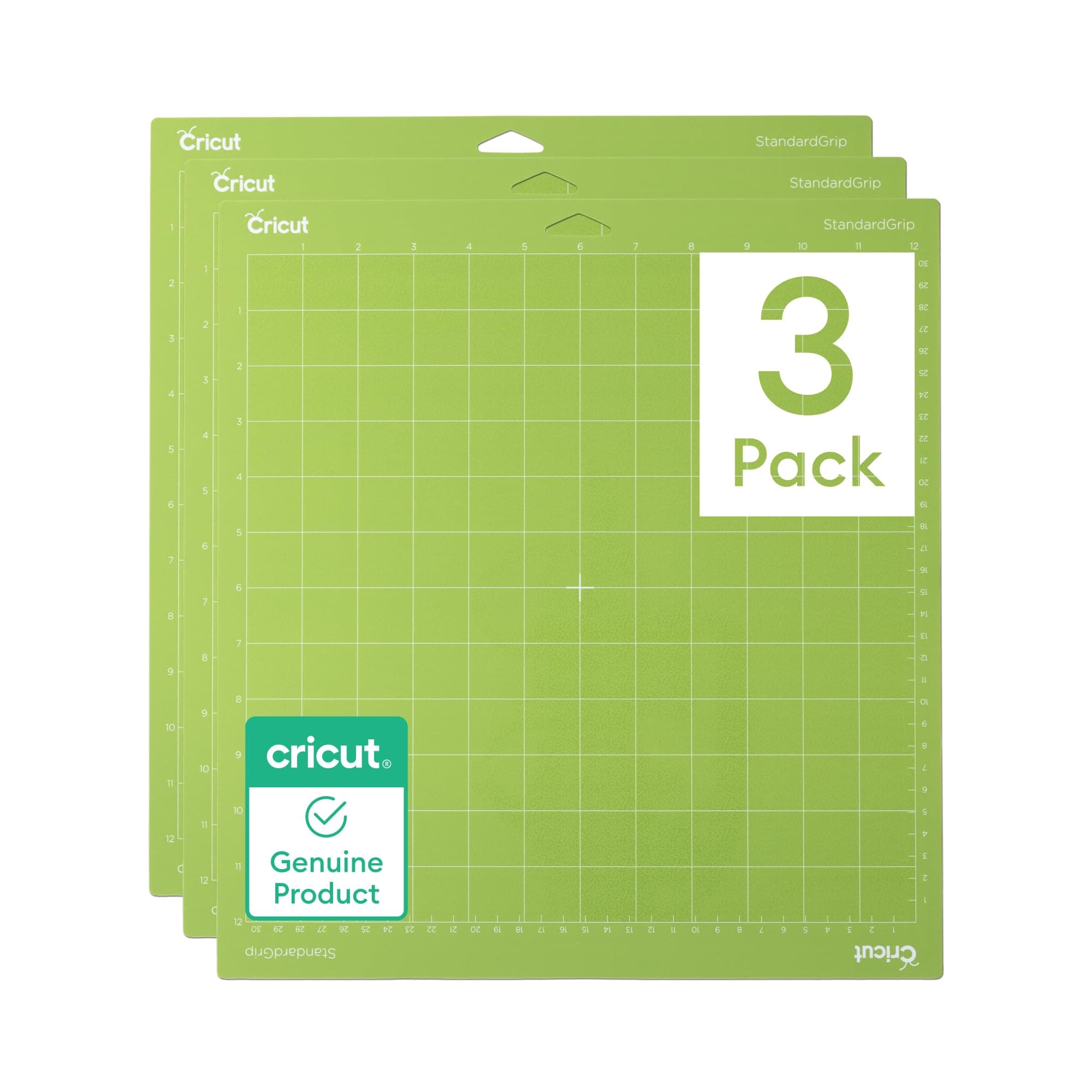 Cricut Standardgrip Cutting Mat 12X12 3PACK AMZ, Green, 3 Piece
