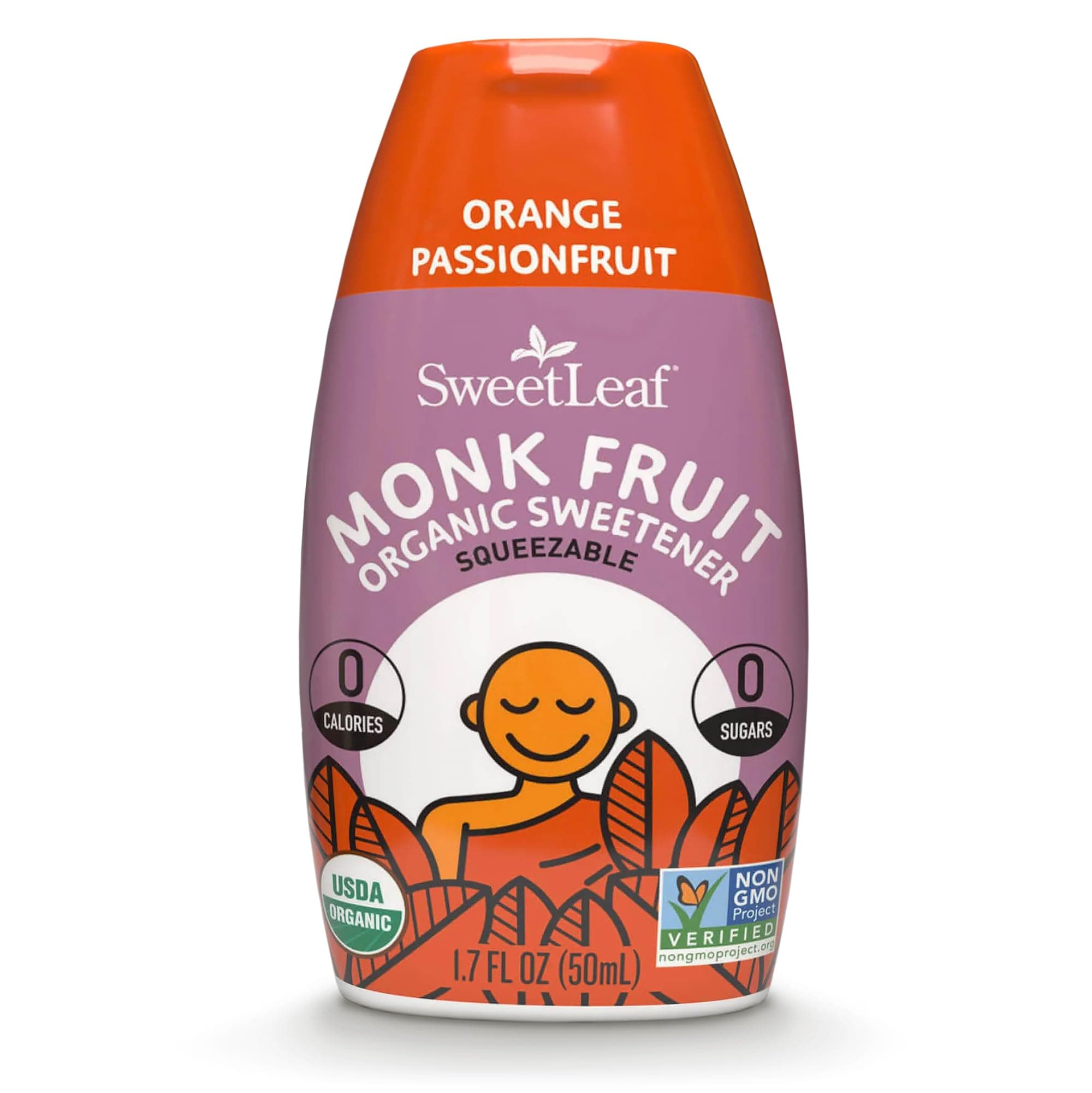 Orange Passionfruit Liquid Monk Fruit - Monk Fruit Liquid Sweetener Drops, Organic Monk Fruit Extract, Zero Calorie Sweetener, Sugar Free, Keto Friendly, Erythritol Free - 1.7 Fl Oz
