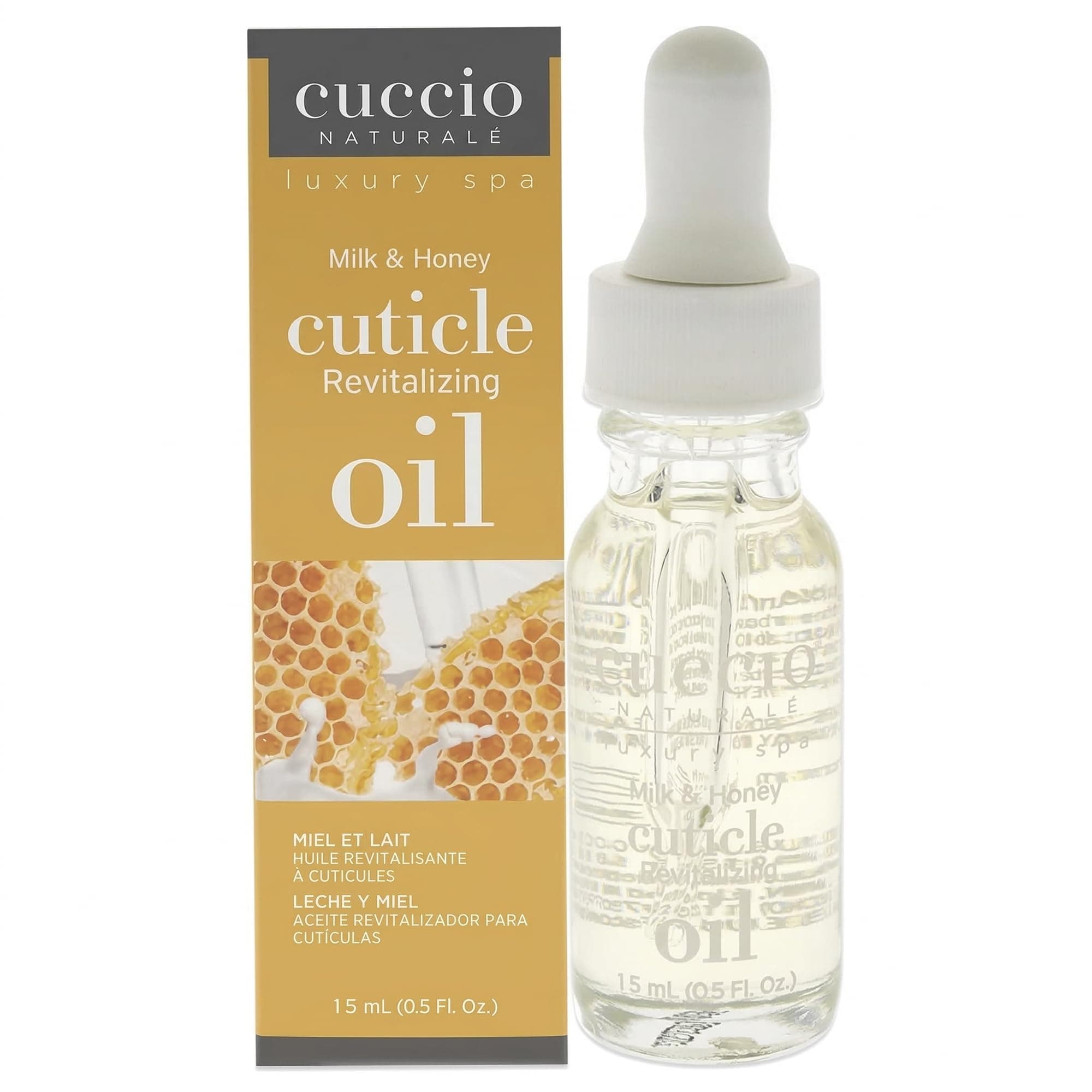 Naturale Revitalizing Cuticle Oil - Hydrating Oil For Repaired Cuticles Overnight - Remedy For Damaged Skin And Thin Nails - Paraben/Cruelty-Free Formula - Milk And Honey - 0.5 Oz
