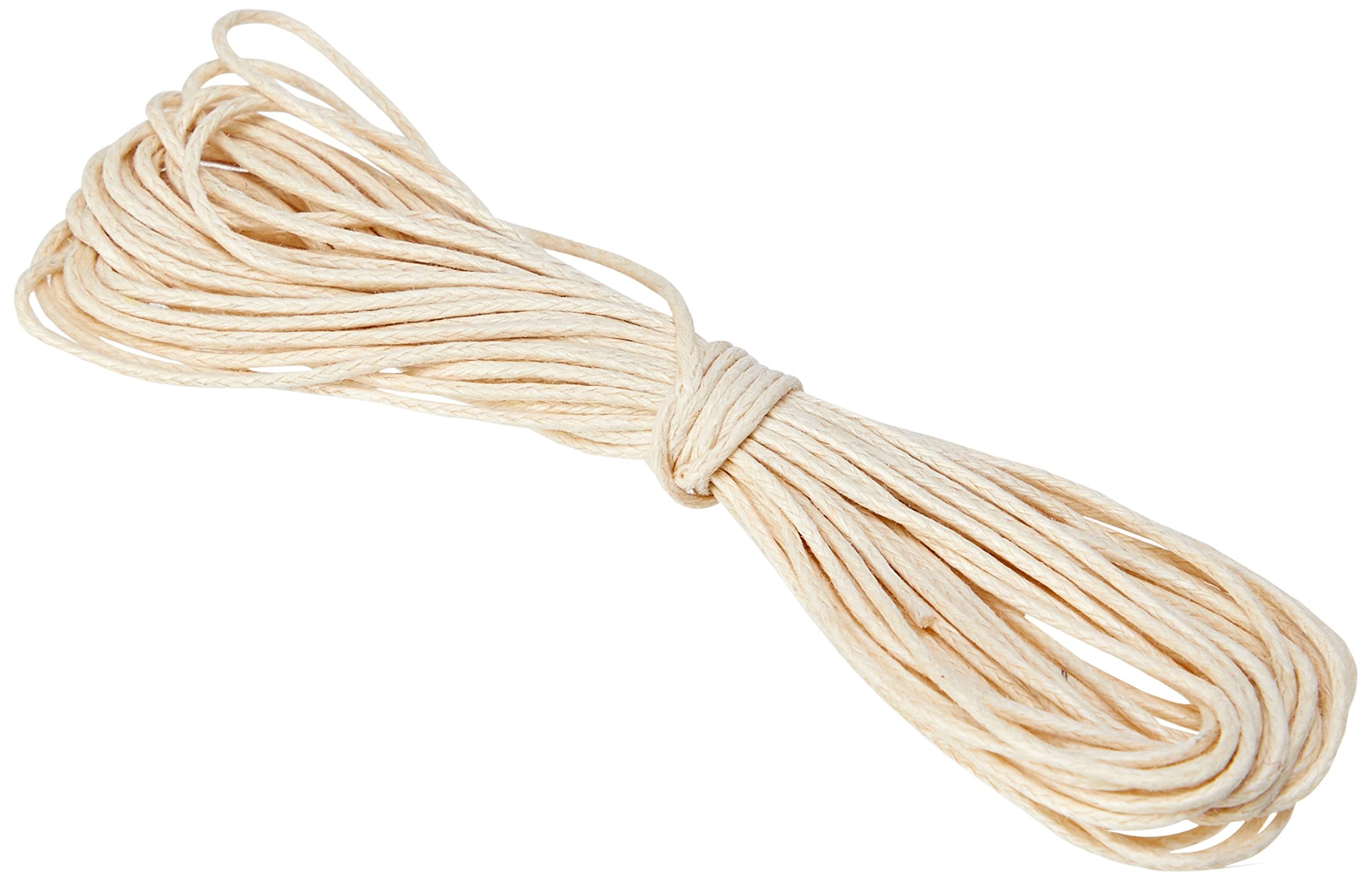 Kumihimo 2002502 1 mm x 6 m Cotton Waxed Cord, Cream
