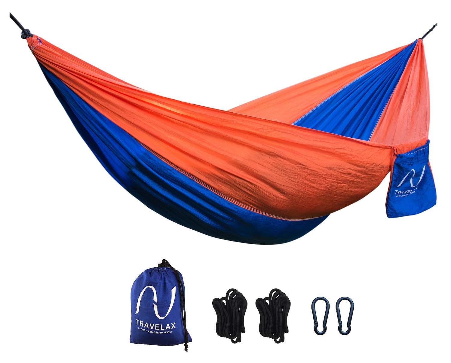 Travelax Ultralight and portable travel hammock for outdoor, camping, garden, tree straps included