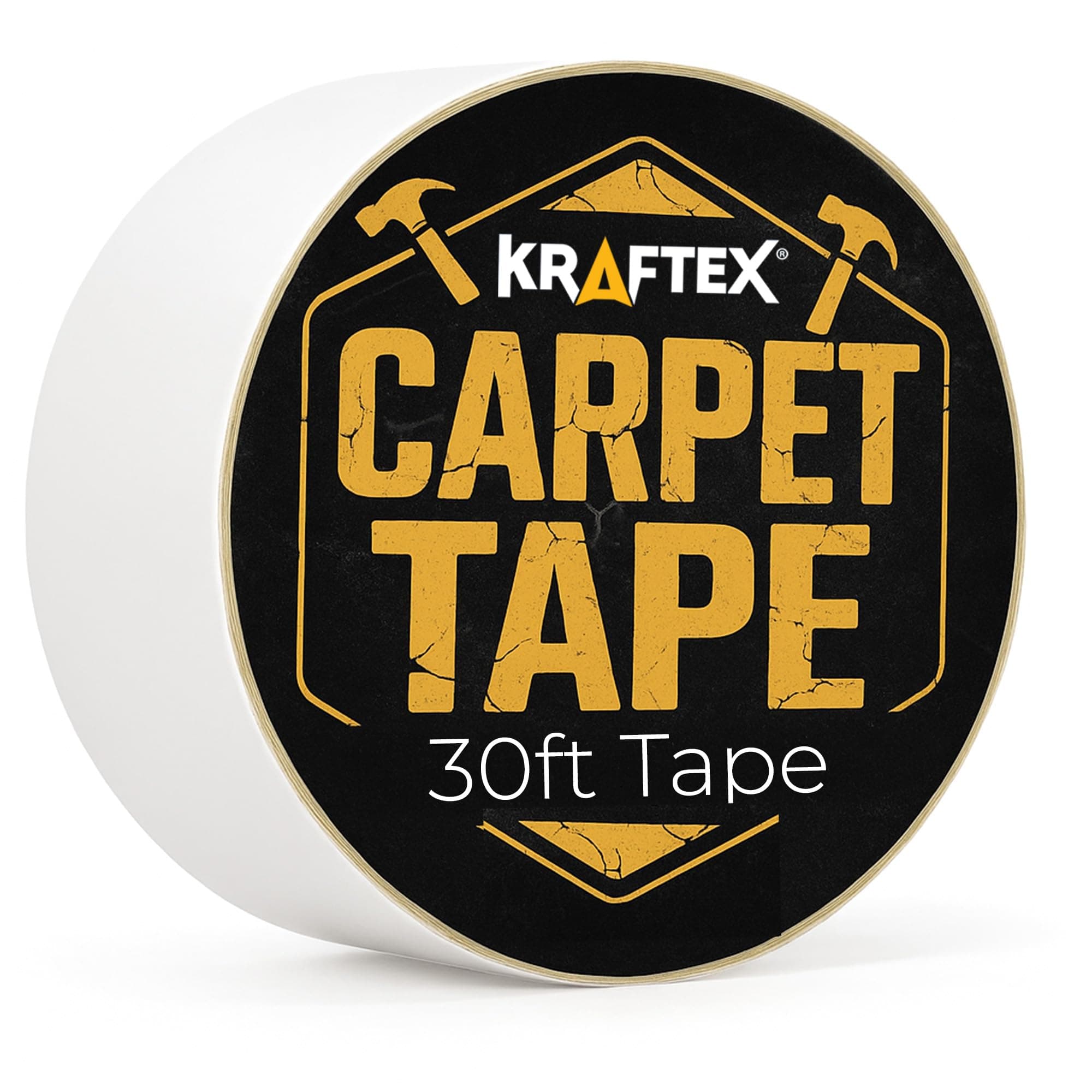 Carpet Tape 10yd/9.1m Roll, for Rugs, Mats, Pads, Runners [Anti Slip Non Skid Technology] Indoor Gripper Tape Double Sided Adhesive [Works on Any Floor] Grips Hardwood, Tile, Laminate Floor (9.1m)