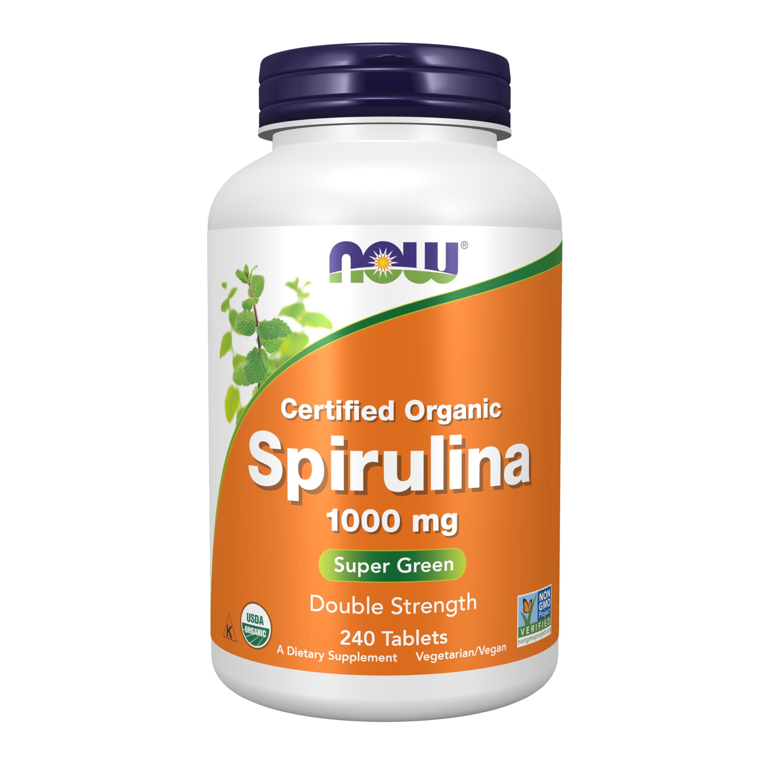 Now Foods Spirulina Double Strength, 1000 mg Organic - 240 Tablets