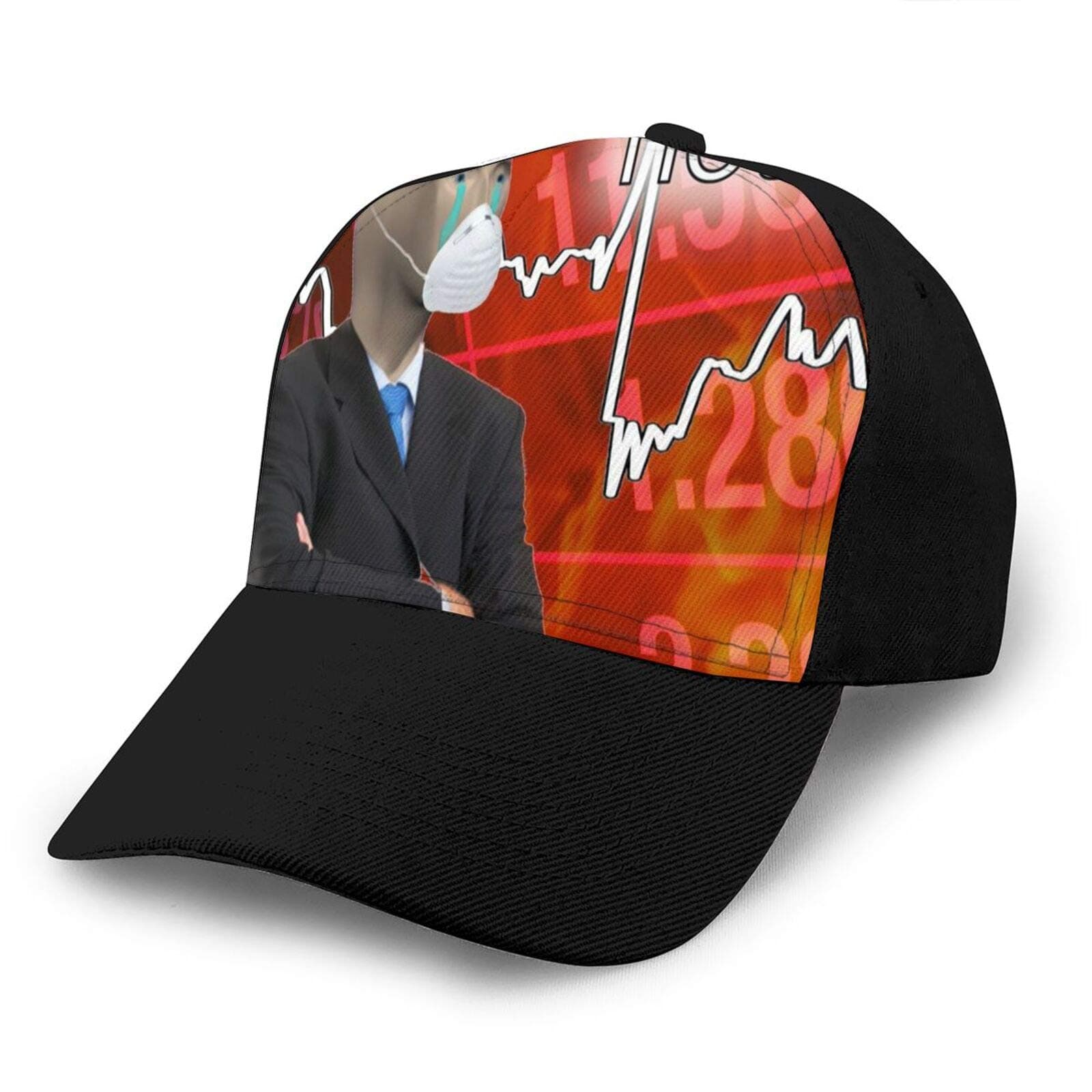 Dfhsdhdbcb Helth Meme Not Stonks Baseball Cap for Women Men Cap Unisex Baseball Cap Hip-Hop Cap Sun Hat Cowboy Cap(One Size,Black)