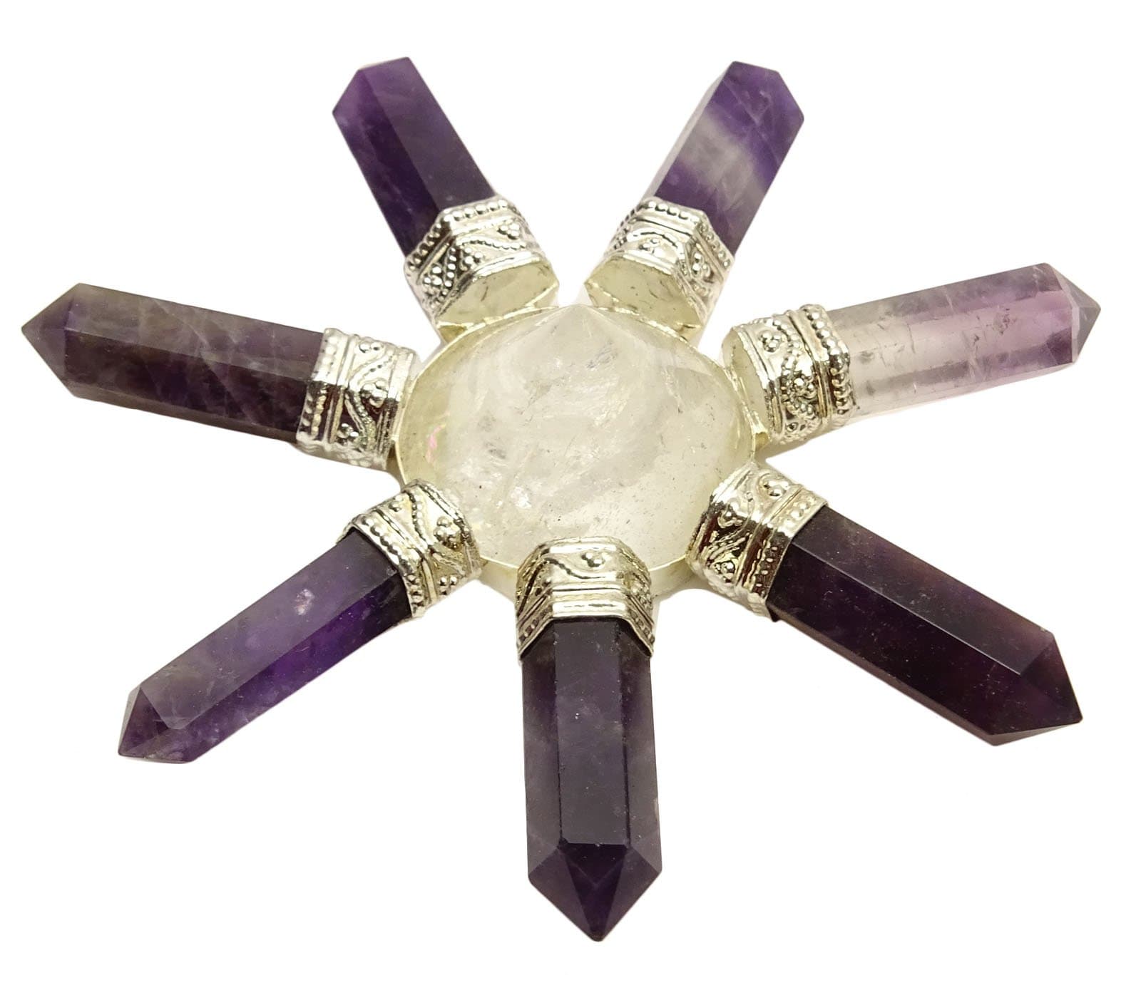 HARMONIZE 7 Points Amethyst Energy Generator Reiki Healing Crystal Spiritual Gift Stone