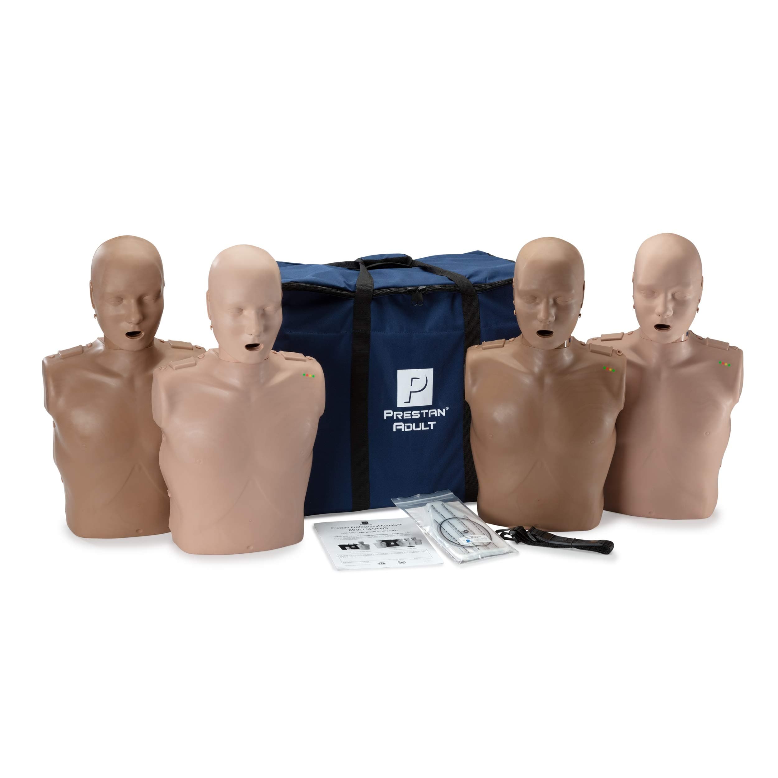 Products Prestan Professional Adult Dark Skin CPR-AED Training Manikin 4-Pack (with CPR Monitor)