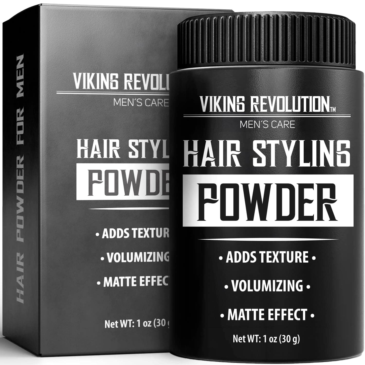 Viking Revolution Hair Styling Powder for Men - Hair Powder for Men Easy to Apply - Texturizing, Mattifying and Volumizing - Residue Free (1 Oz - 1 Pack)