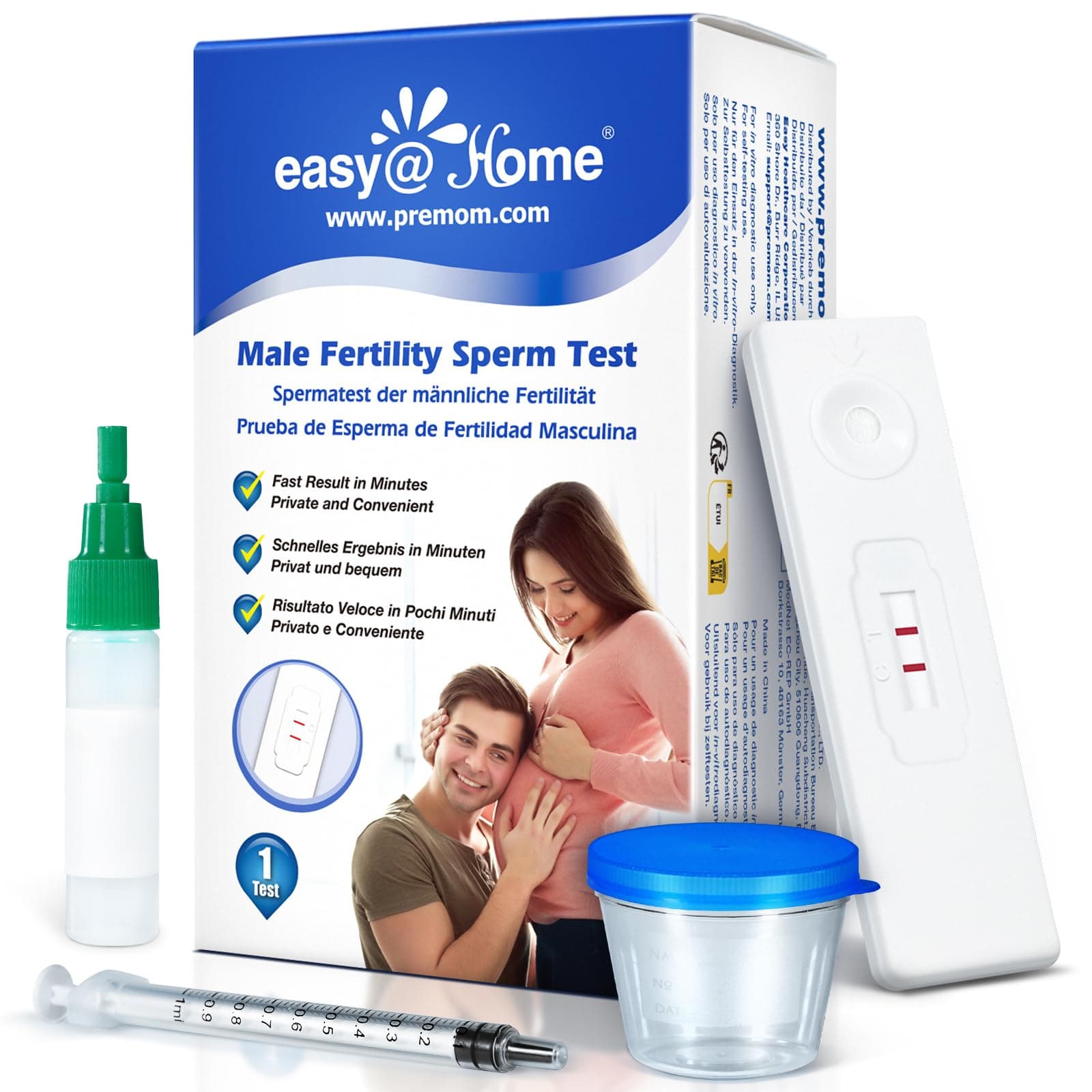 Easy@Home Male Fertility Sperm Test: Indicates Normal or Low Sperm Count | Convenient Accurate Private