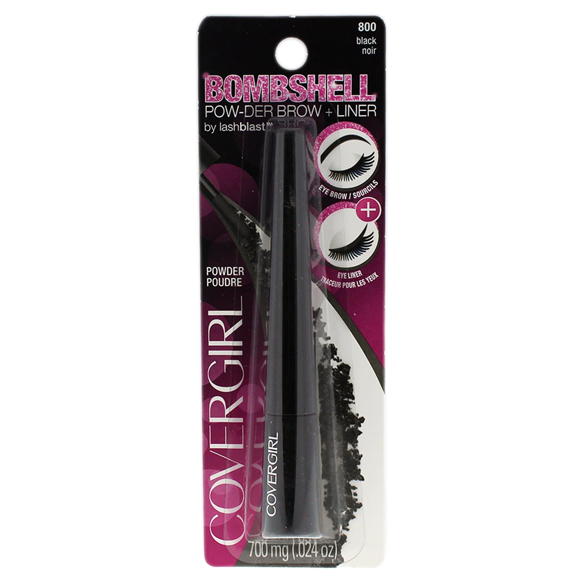 Bombshell POW-der Brow & Liner Eyebrow Powder Black 800, .24 oz (packaging may vary)