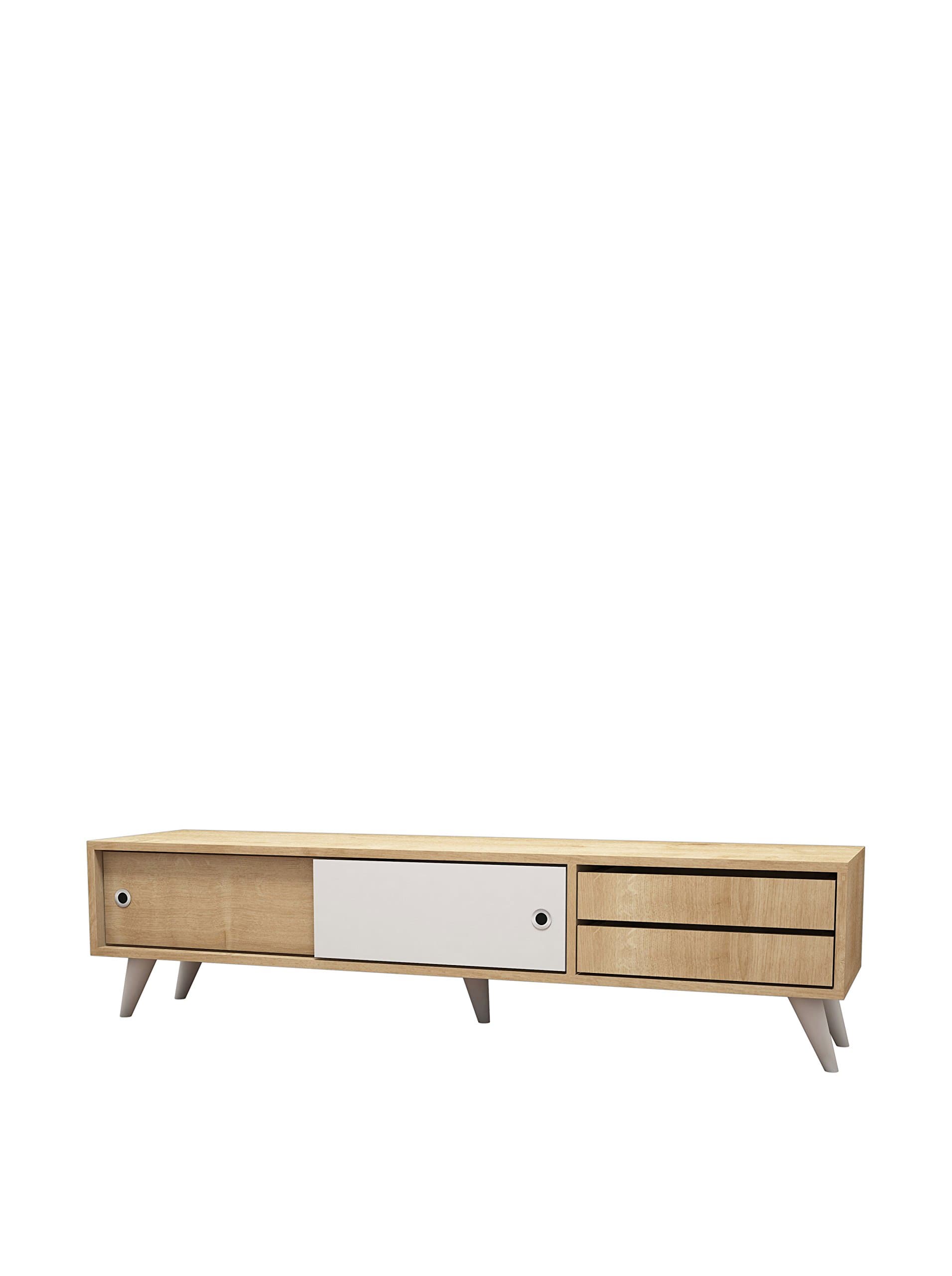 Bravo Home Eduardo TV Unit (Sapphire Oak and White)