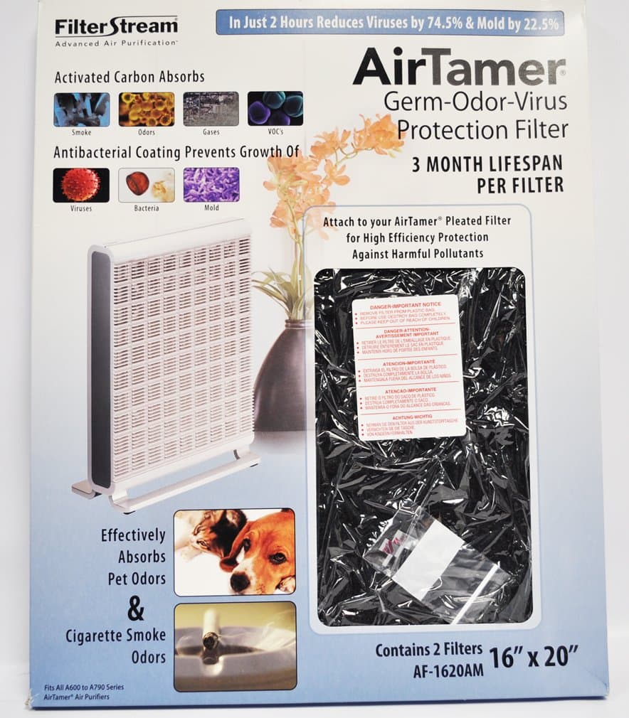 AirTamer Germ, Odor, Virus Protection Charcoal Filter A600 to A790, 2 Pack