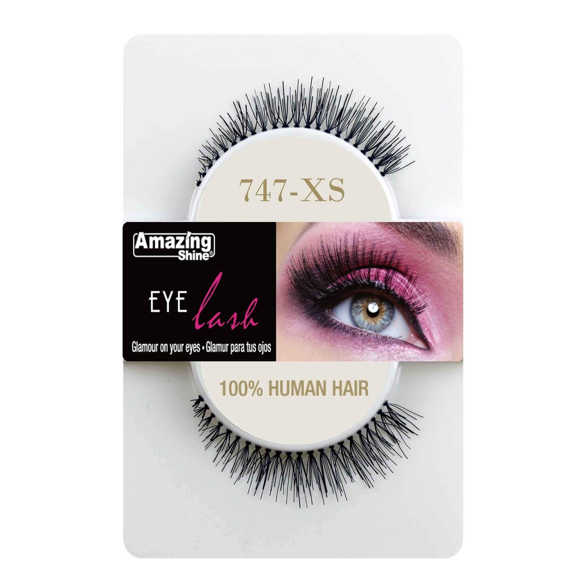 Amazing Shine Human Hair False Eyelashes - 747-XS