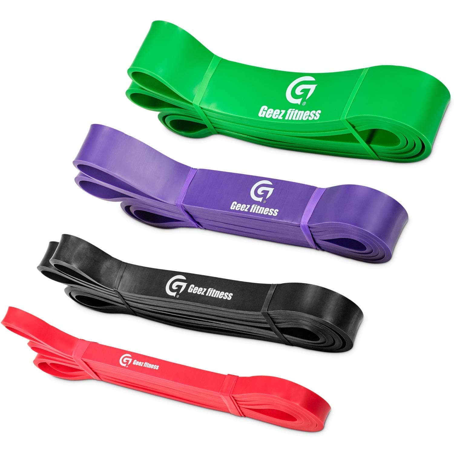 Geez Fitness Resistance Band, Assisted Pull Up Band, Workout band for exercise, crossfit, Powerlifting, yoga, Calisthenics, stretching for men and women (Each band sold individually) FREE EBOOK