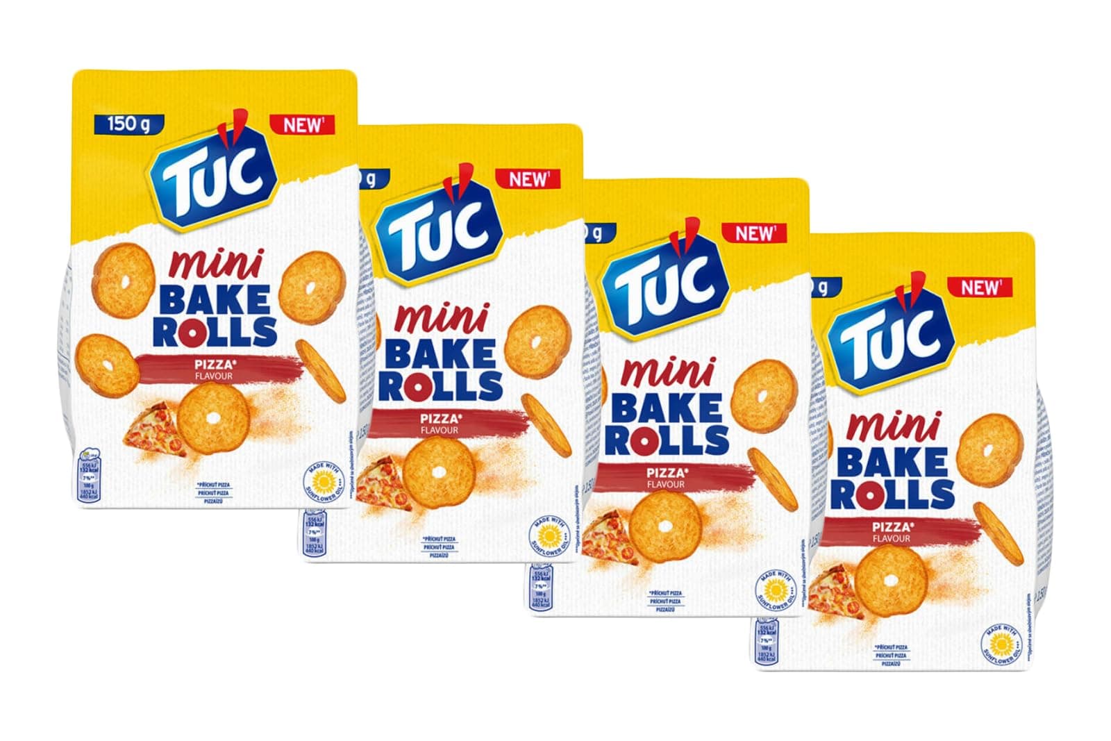 Tuc Bake Rolls Mini Pizza 150 g, Pack of 4