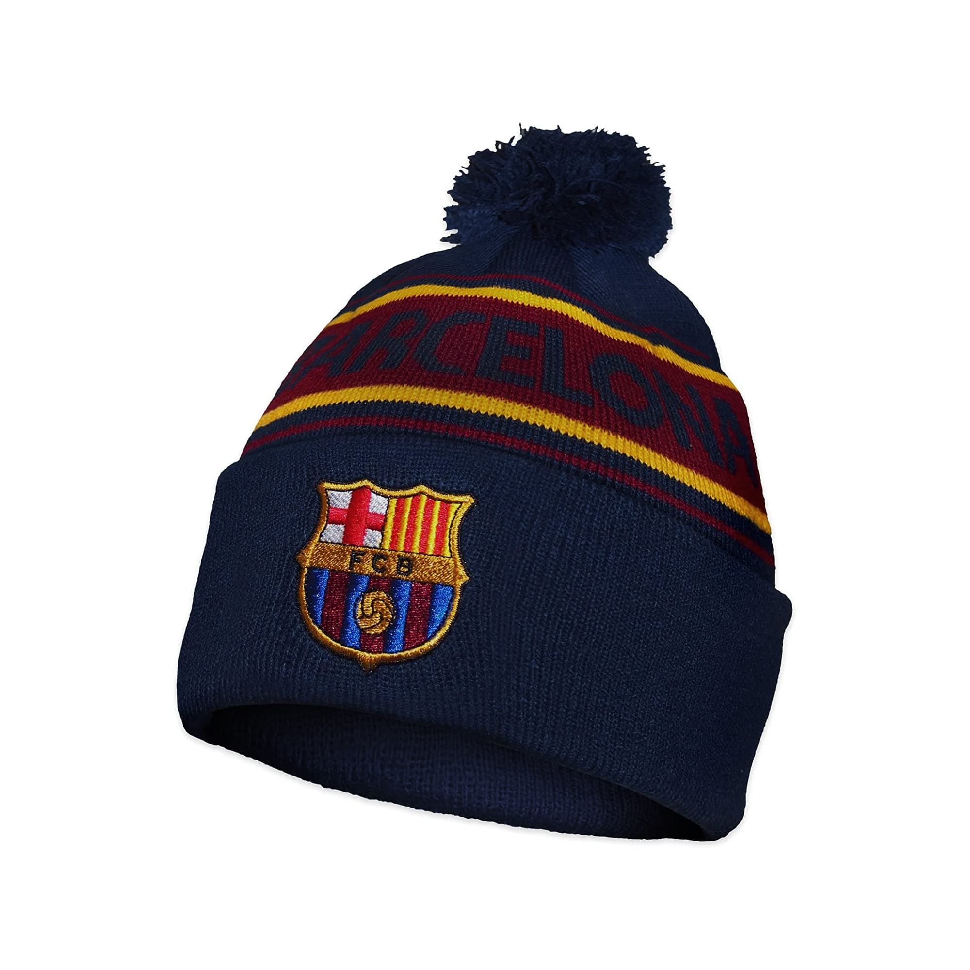 FC Barcelona Unisex Knitted Bobble Hat