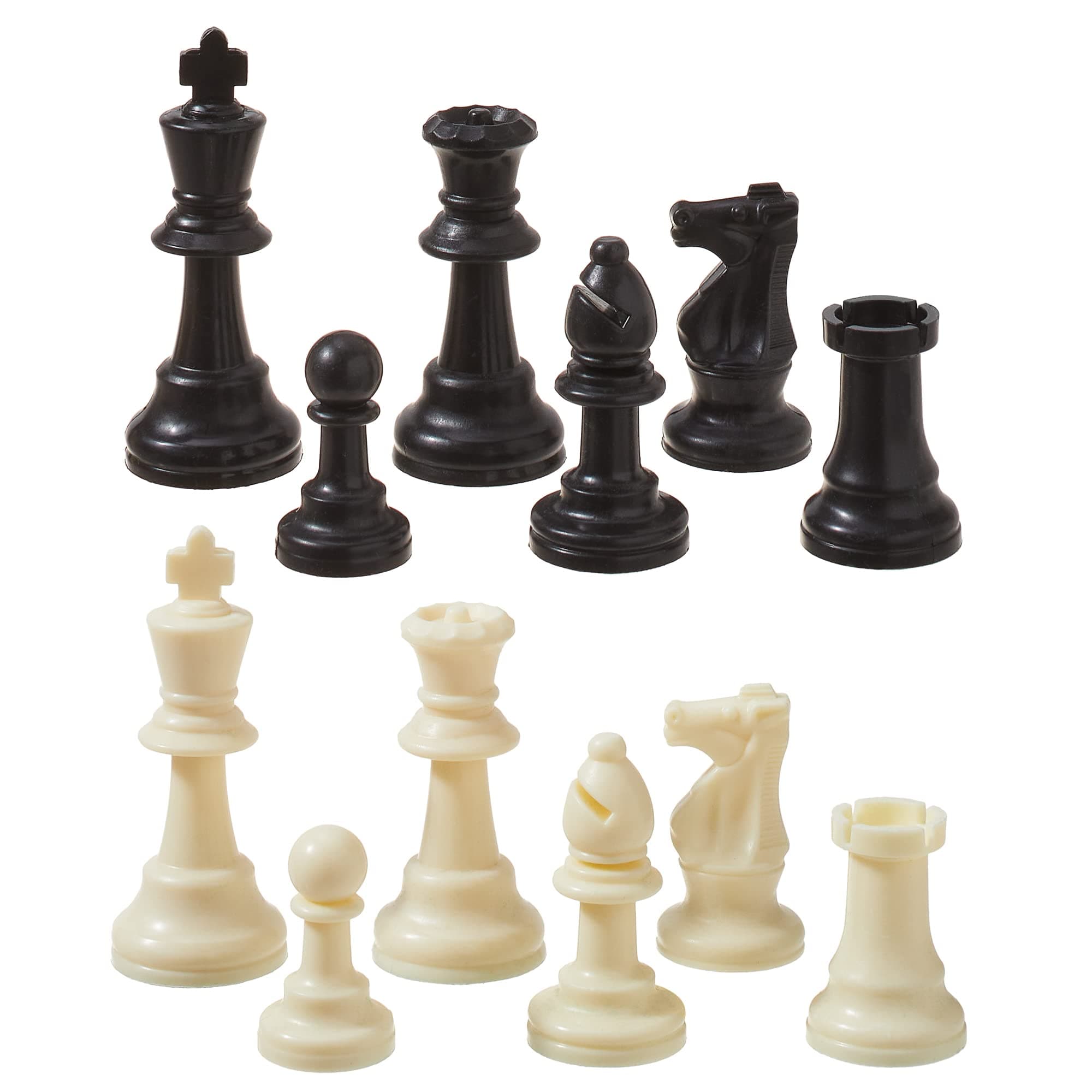 Green Sky Tournament Chess Pieces for Chess Set, 7.5CM or 3" King, Plastic Chess Pieces for Chess Game or Wooden Chess Pieces for Chess Board (Plastic)