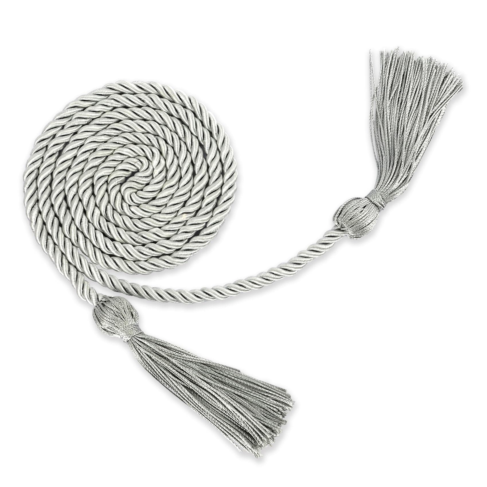FFNMU Honor Cords Graduation Cords 2024 Silver Honors Cords for Graduation Graduation Ropes Honors Cords Graduation Accessories 67"" Long Braided Cords for 2024 Graduation Decorations Bachelor Gown