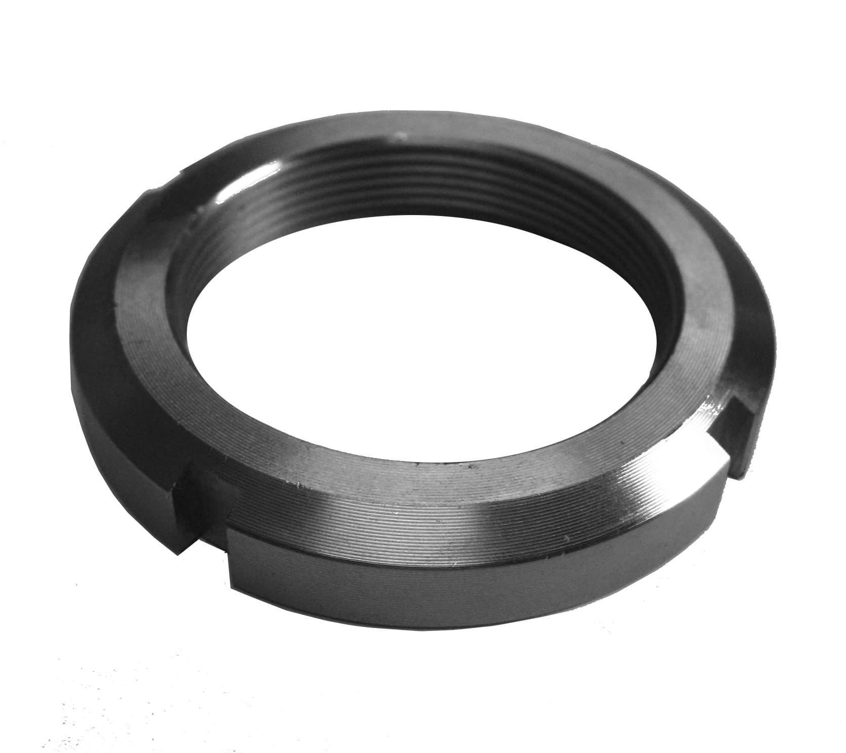 J.W. Winco KM-4 KM Bearing Lock Nut, M20 x 1.0 Thread, 32 mm OD, 6 mm Thickness, 4 mm Slot Width-2 mm Slot Depth (4)