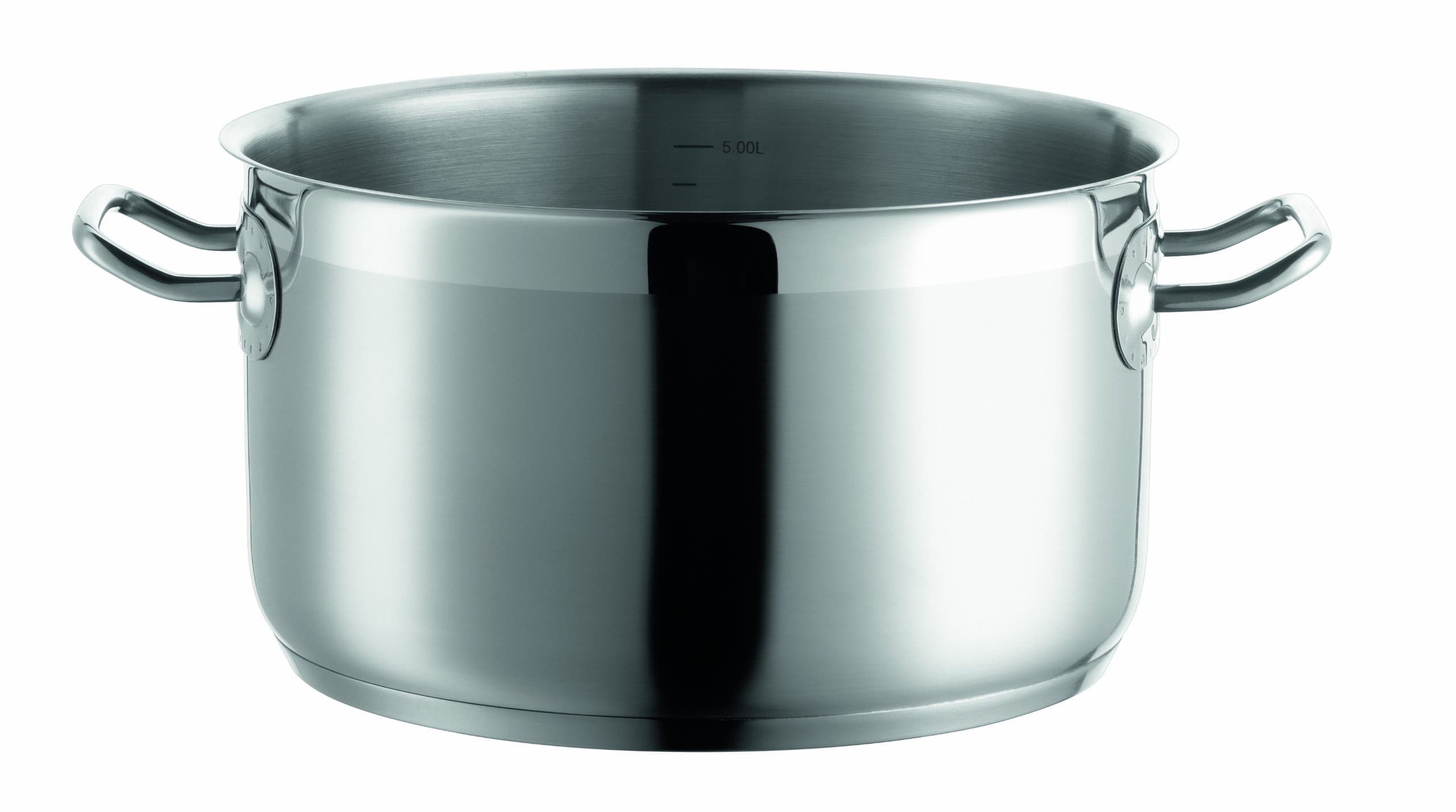 Domestic Professional 811013 Professional Meat Pot 24 cm 18/10 Stainless Steel / 0.7 mm / Induction / Litre Scale