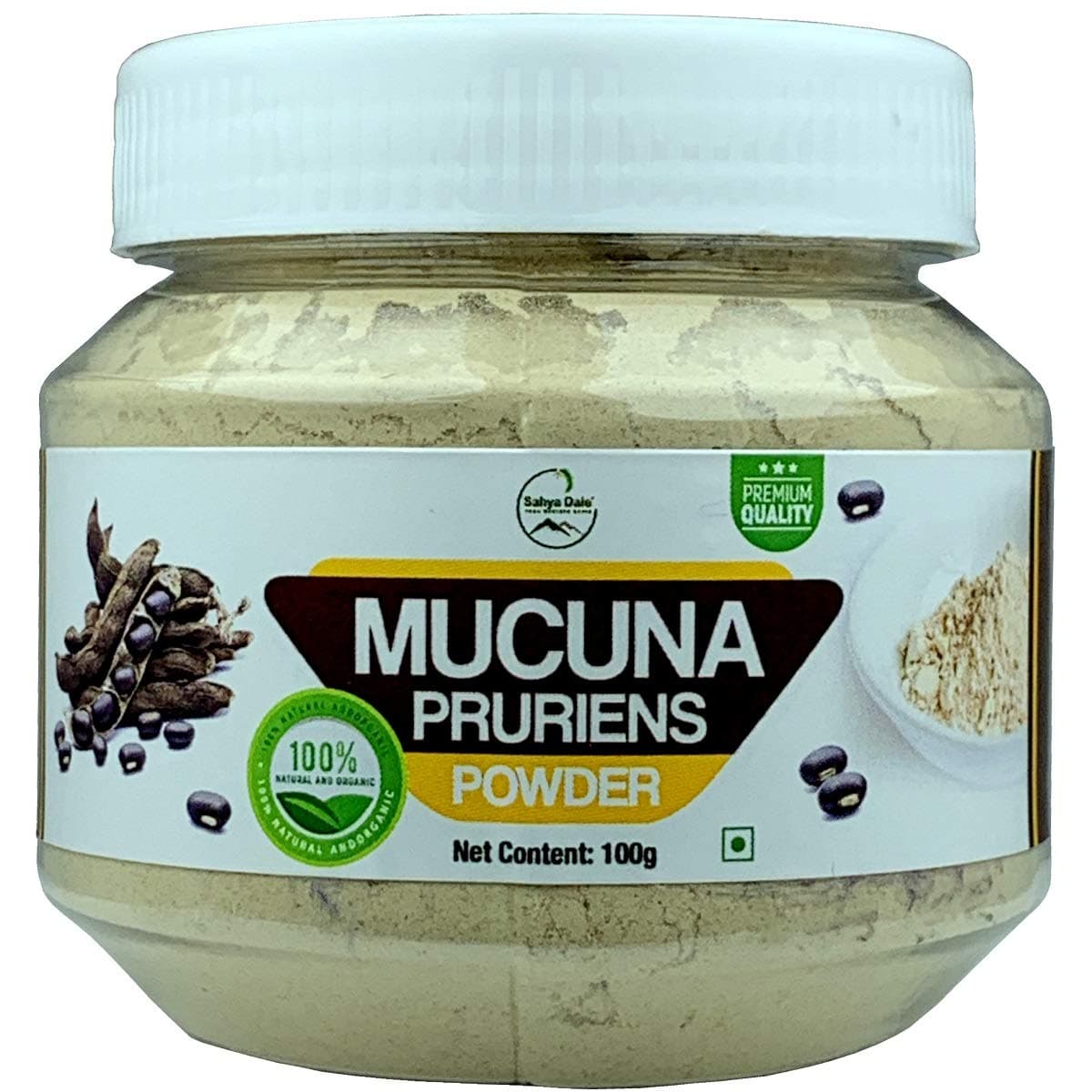 Mucuna Pruriens Powder 100g- 100% Natural Velvet bean Powder- Product of The Western Ghats