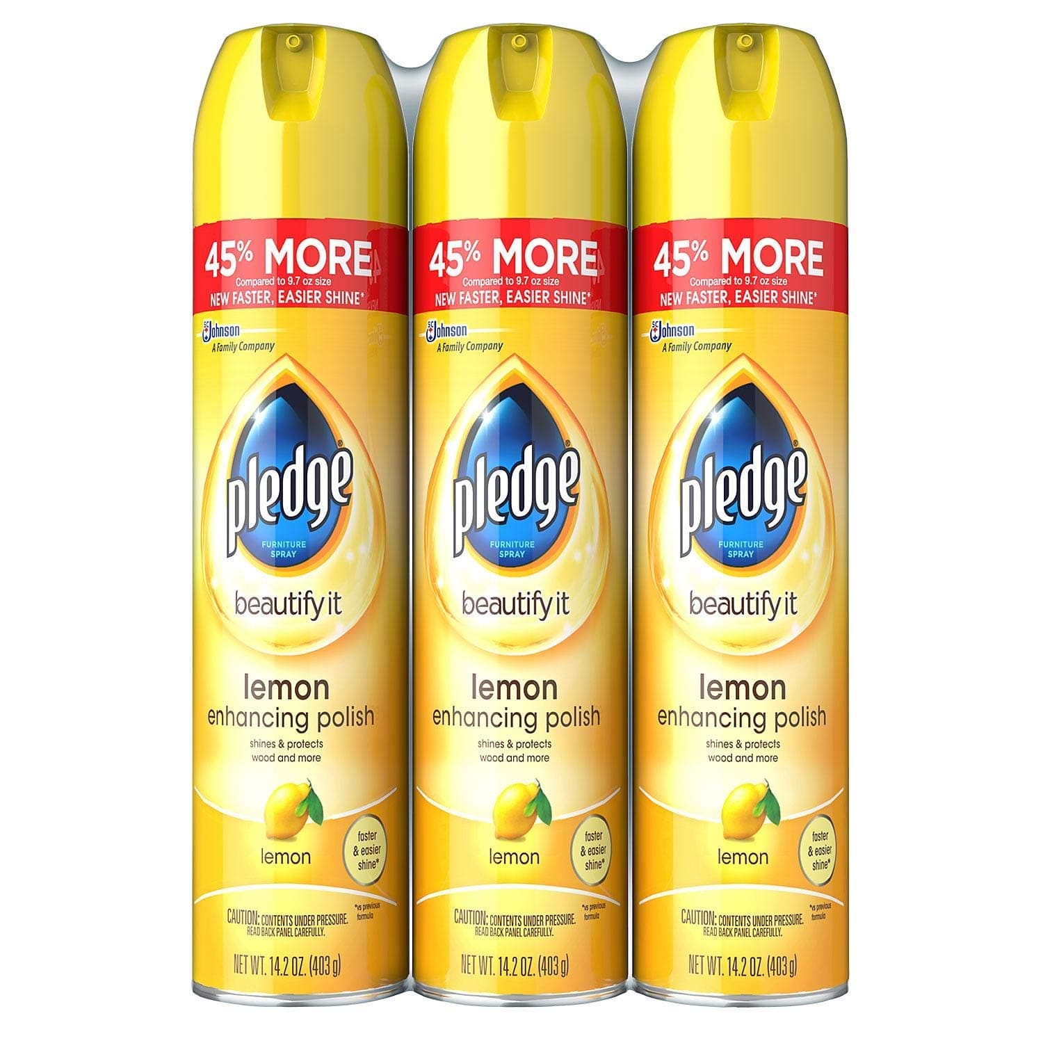 Pledge Furniture Spray, Lemon (14.2oz, 3pk.)