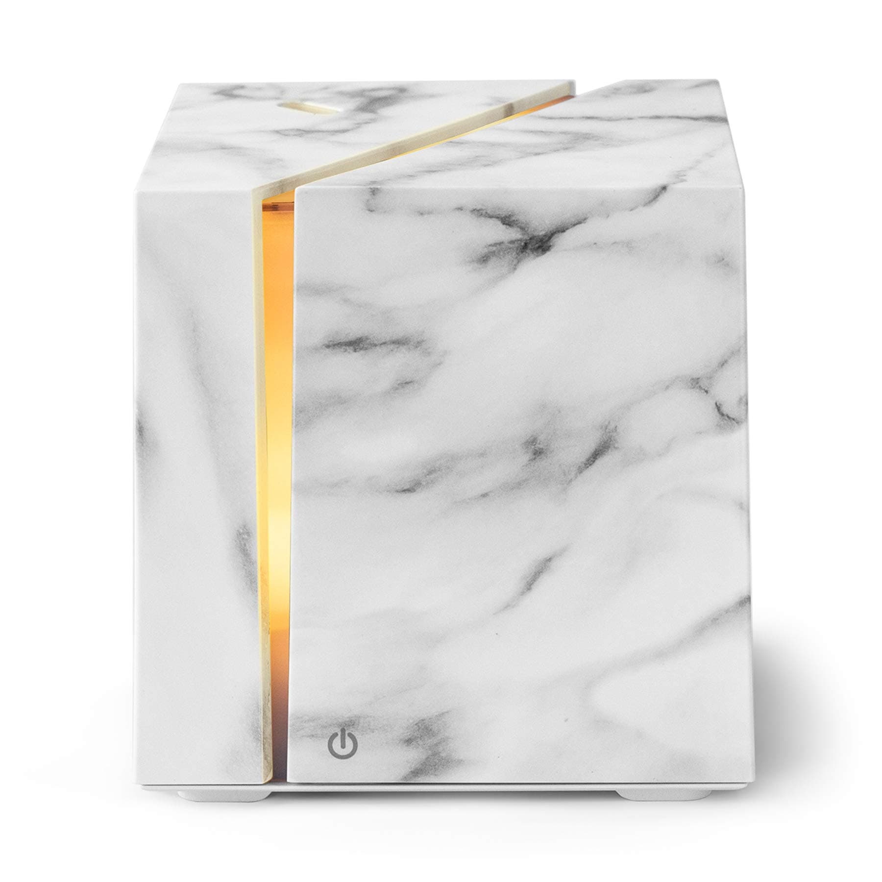 MARBELLA Essential Oils Aroma Diffuser - Cool Mist, Aesthetic Marble Design, Aromatherapy Ultrasonic Electric, Humidifier, Vaporizer, Auto-off, Noise-free, Home & Work, For relaxation - 200ml - White