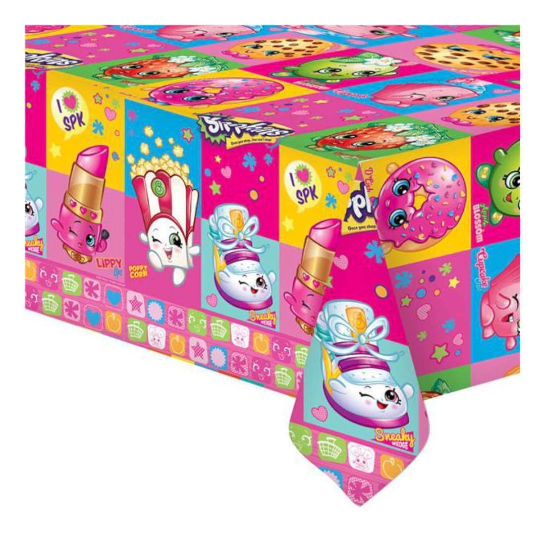 Official Shopkins Plastic Wipeable Party Tablecover 183cm x 138cm NEW