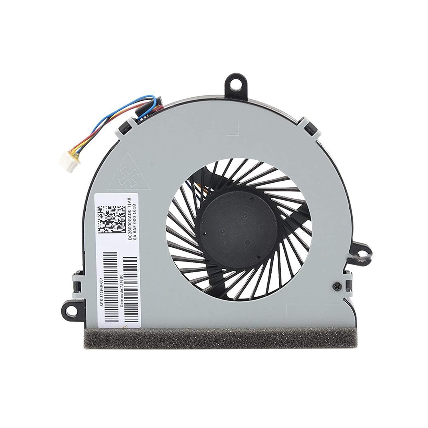 Replacement CPU Cooling Fan for HP 250 G4 255 G4 Notebook 15-AC Series DC28000GAR0, 4-Pin 4-Wire SPS 813946-001