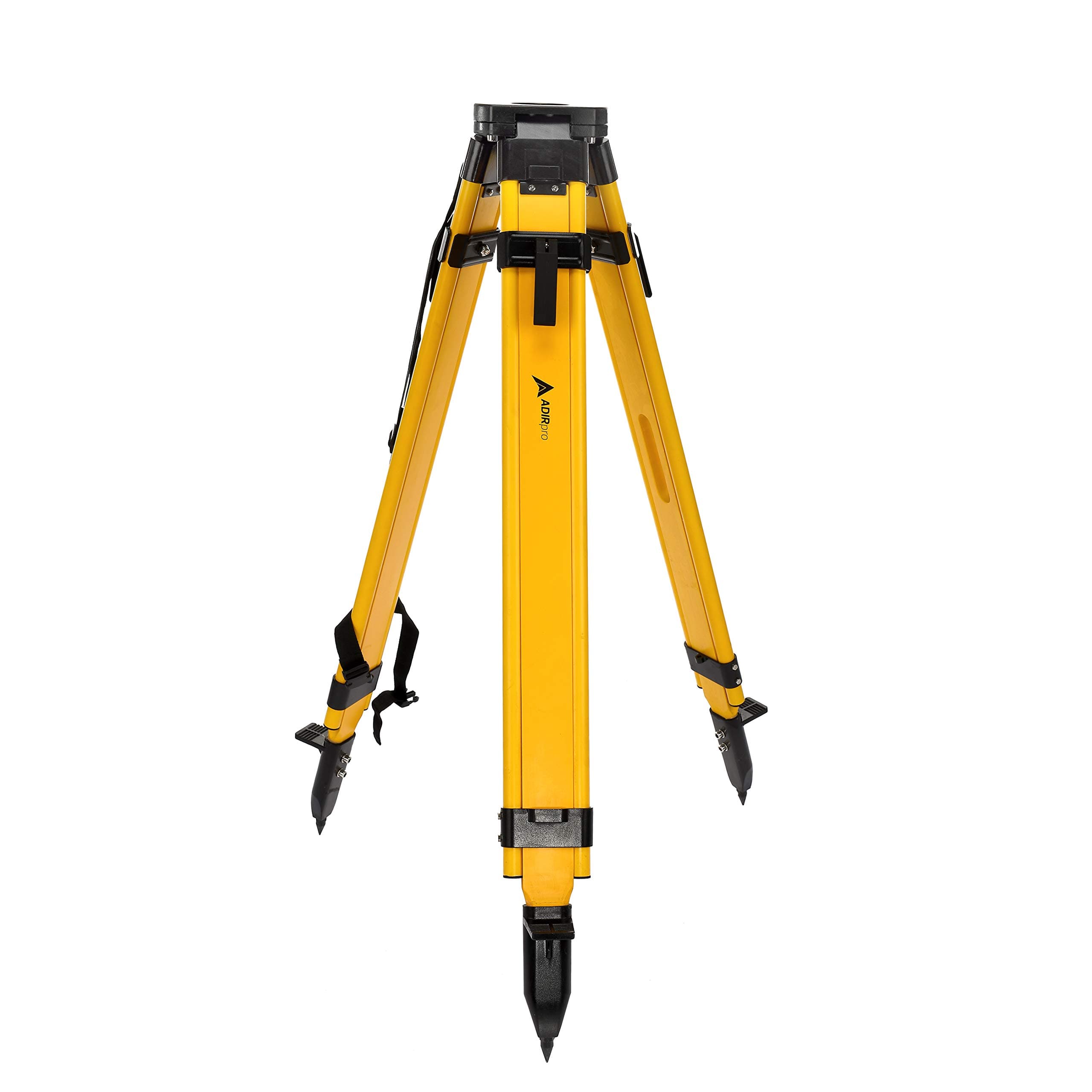 AdirPro Universal Survey Tripod – Wood/Fiberglass Laser Level – Transit Level - Quick Clamp - Heavy Duty Contractor