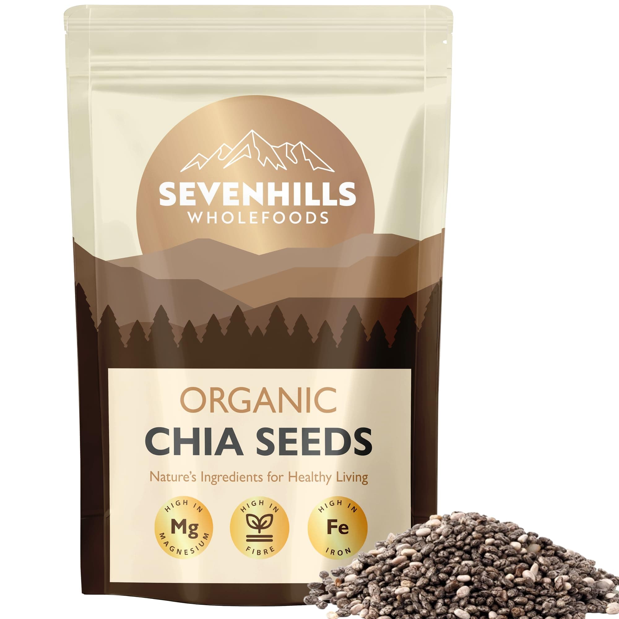 Sevenhills Wholefoods Organic Chia Seeds 4kg, Source of Omega 3, Protein, Fibre
