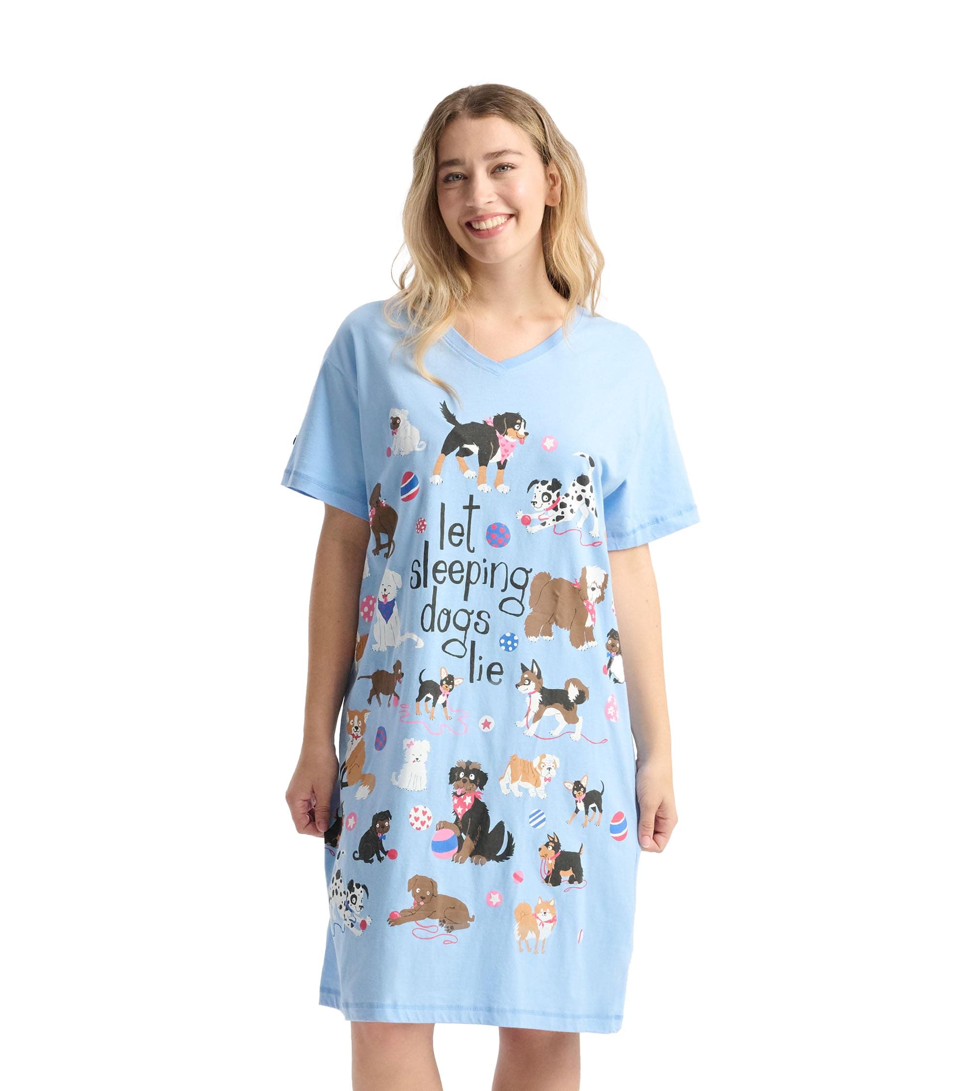Little Blue House by Hatley womens Cats & Dogs Sleepshirts Cats & Dogs Sleepshirts