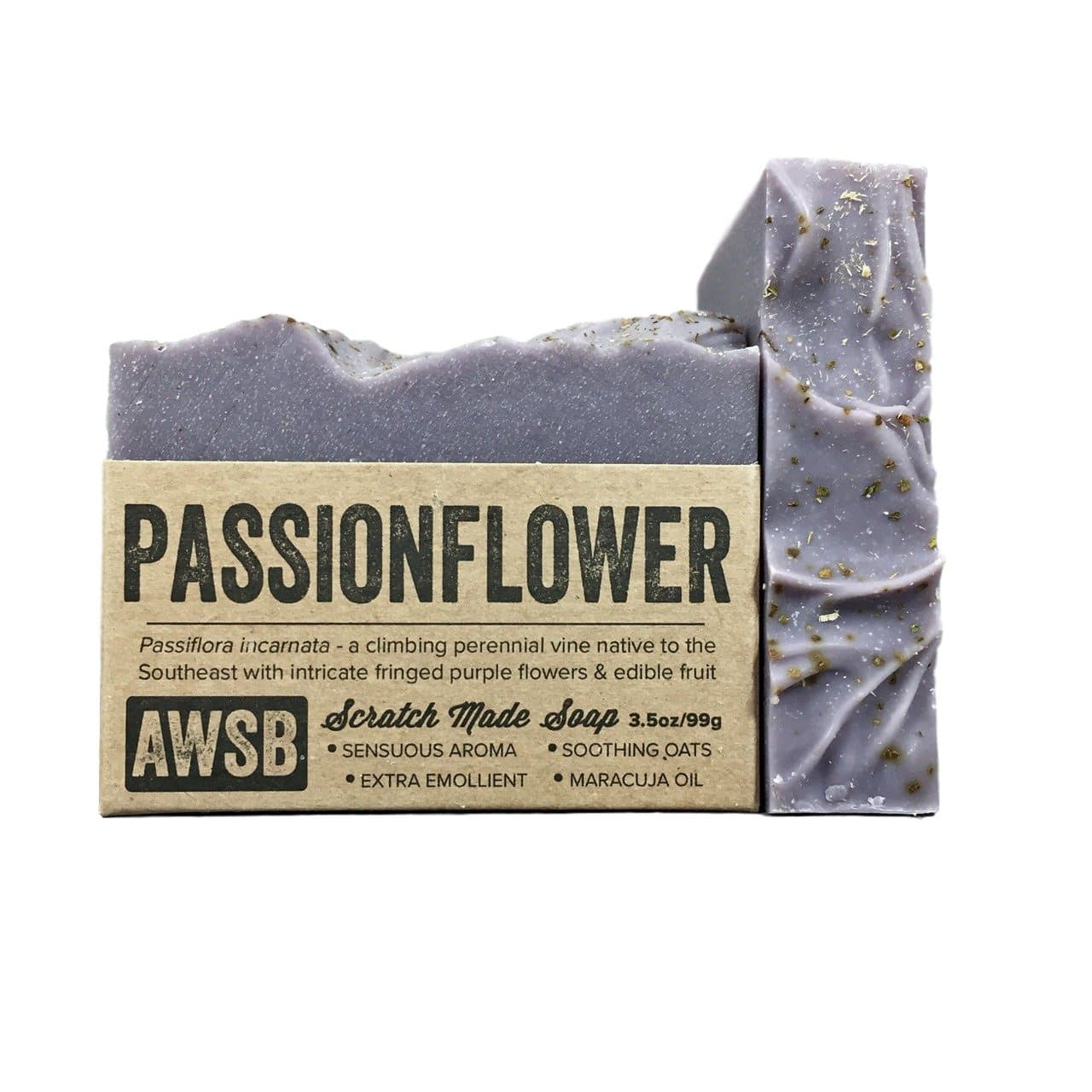 Passionflower Bar Soap with Ylang Ylang, Vegan, All Natural with Organic Ingredients, Handmade by A Wild Soap Bar