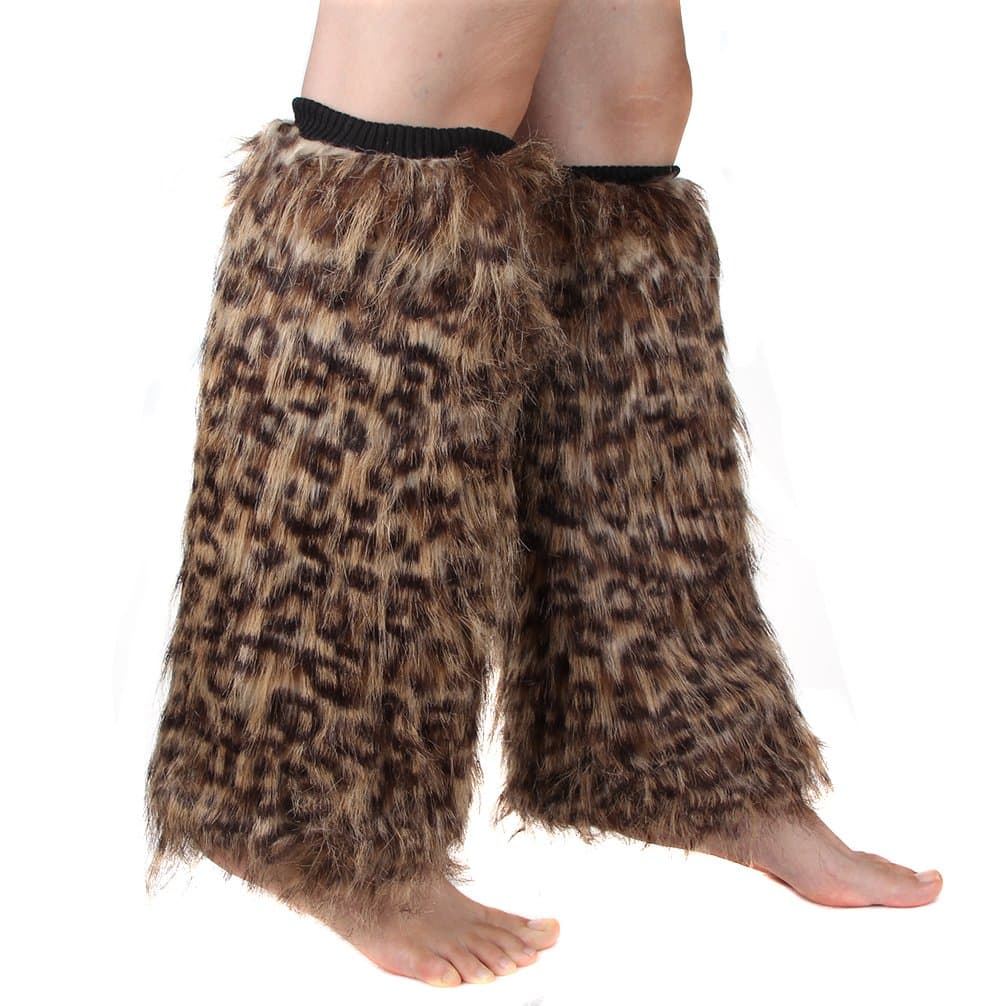 ECOSCO One Pair Women WARM SOFT COZY FUZZY Faux Fur Leg Warmer Boot Cuff Cover - - One Size