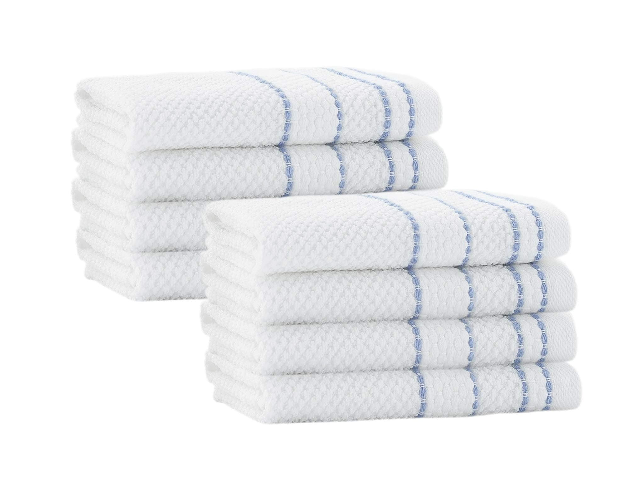 Enchante Home - Monroe Turkish Towels - 8 Piece Wash Towels, Zero Twist Turkish Towel - Quick Dry, Soft, Absorbent