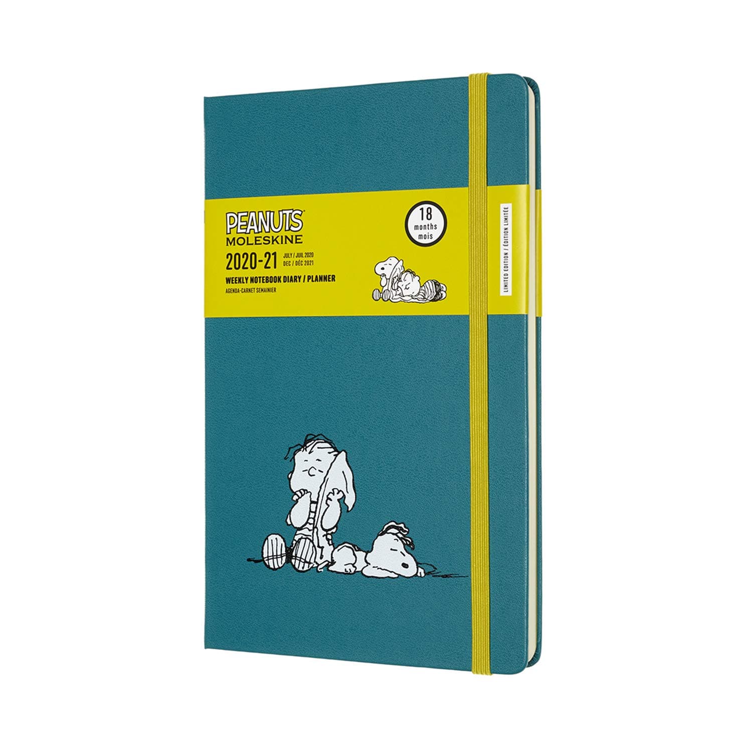 MoleskineLimited Edition Peanuts 18 Month 2020-2021 Weekly Planner, Hard Cover, Large (5" x 8.25") BlanketThe Forest Stewardship Council