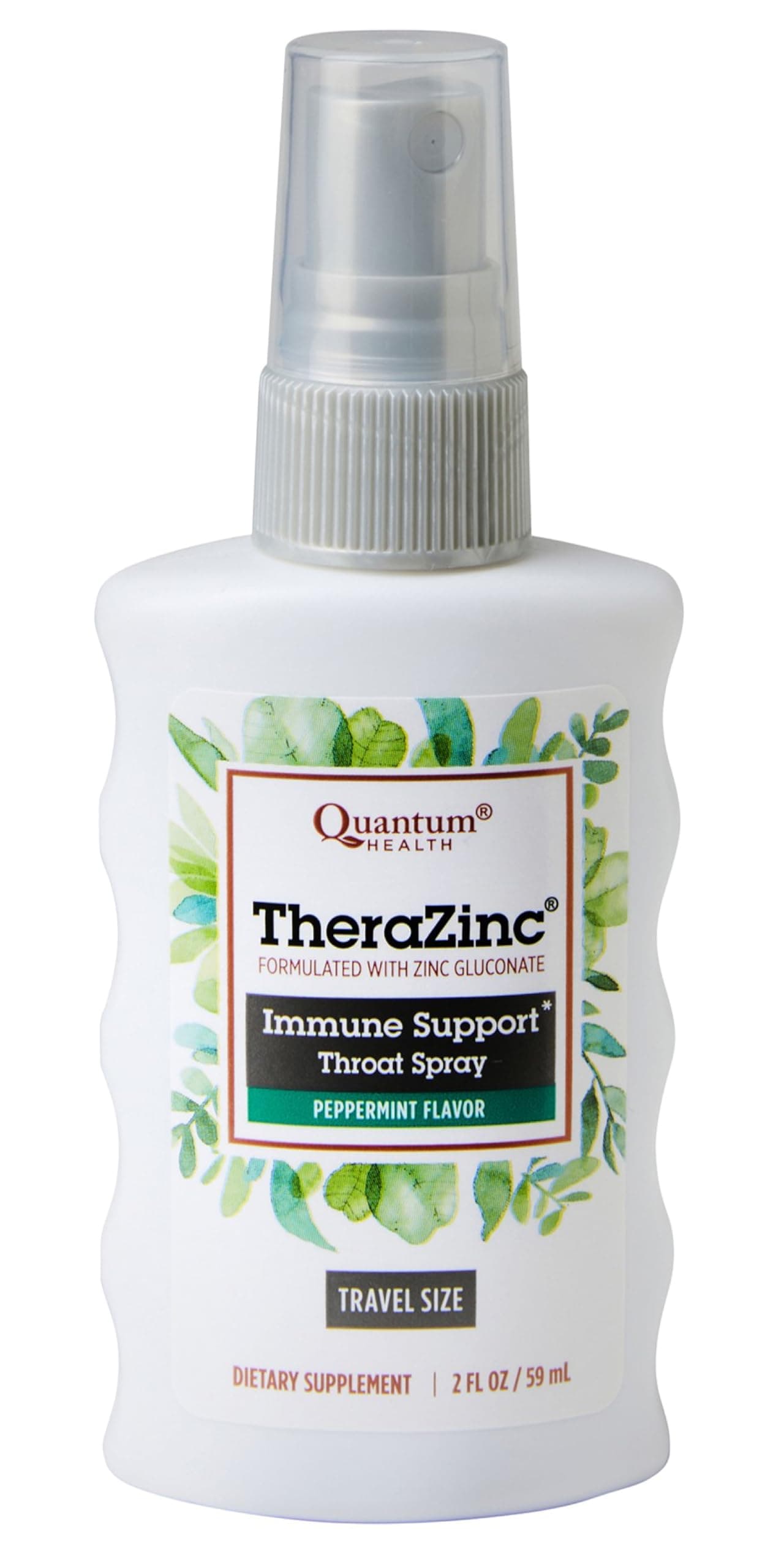 Quantum Health TheraZinc Oral Spray, Made with Zinc Gluconate for Immune Support and Throat Relief in a Soothing Spray, 2 Oz.