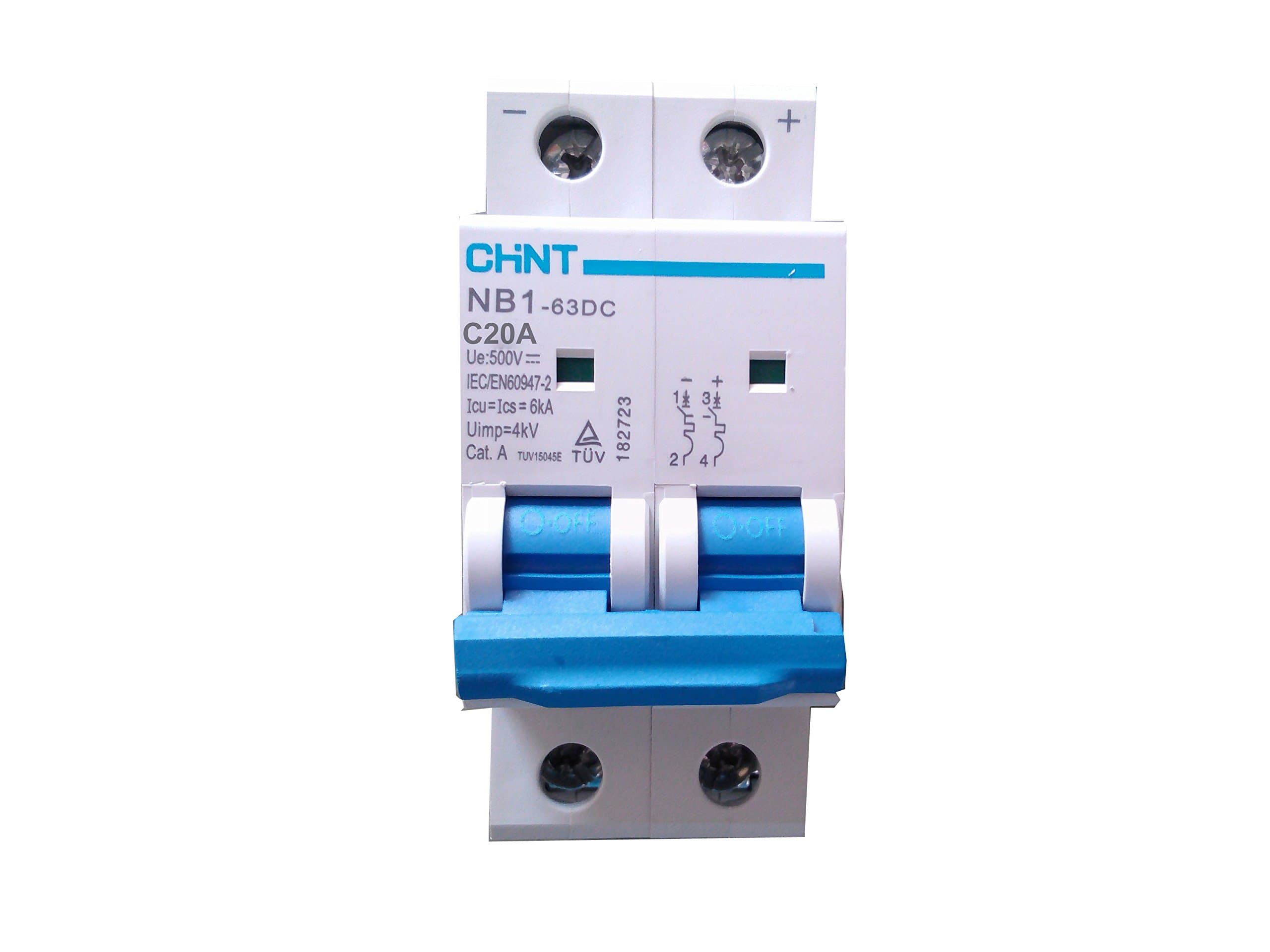 Chint Solar NB1-63DC 20A 500V DC Miniature Circuit Breaker (MCB)…