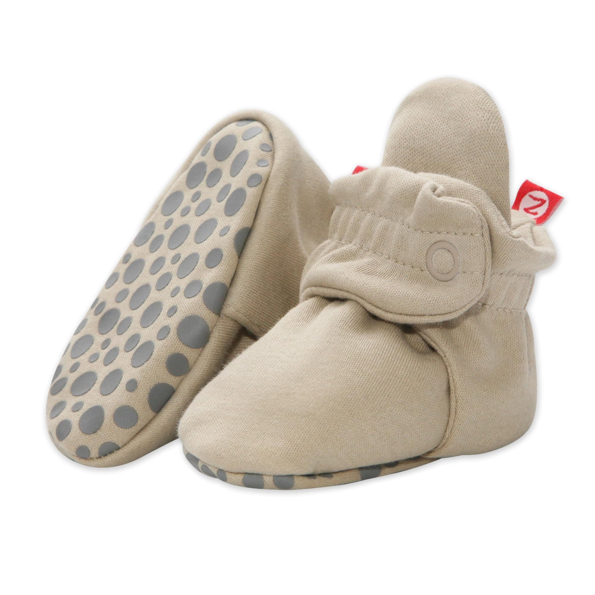 - Unisex Organic Cotton Baby Booties With Gripper Soles