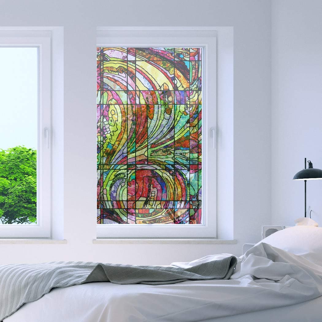 RoyalWallSkins Non-Adhesive Decorative Privacy Window Film Static Cling 24" x 40" (ERDA: 24" x 40")