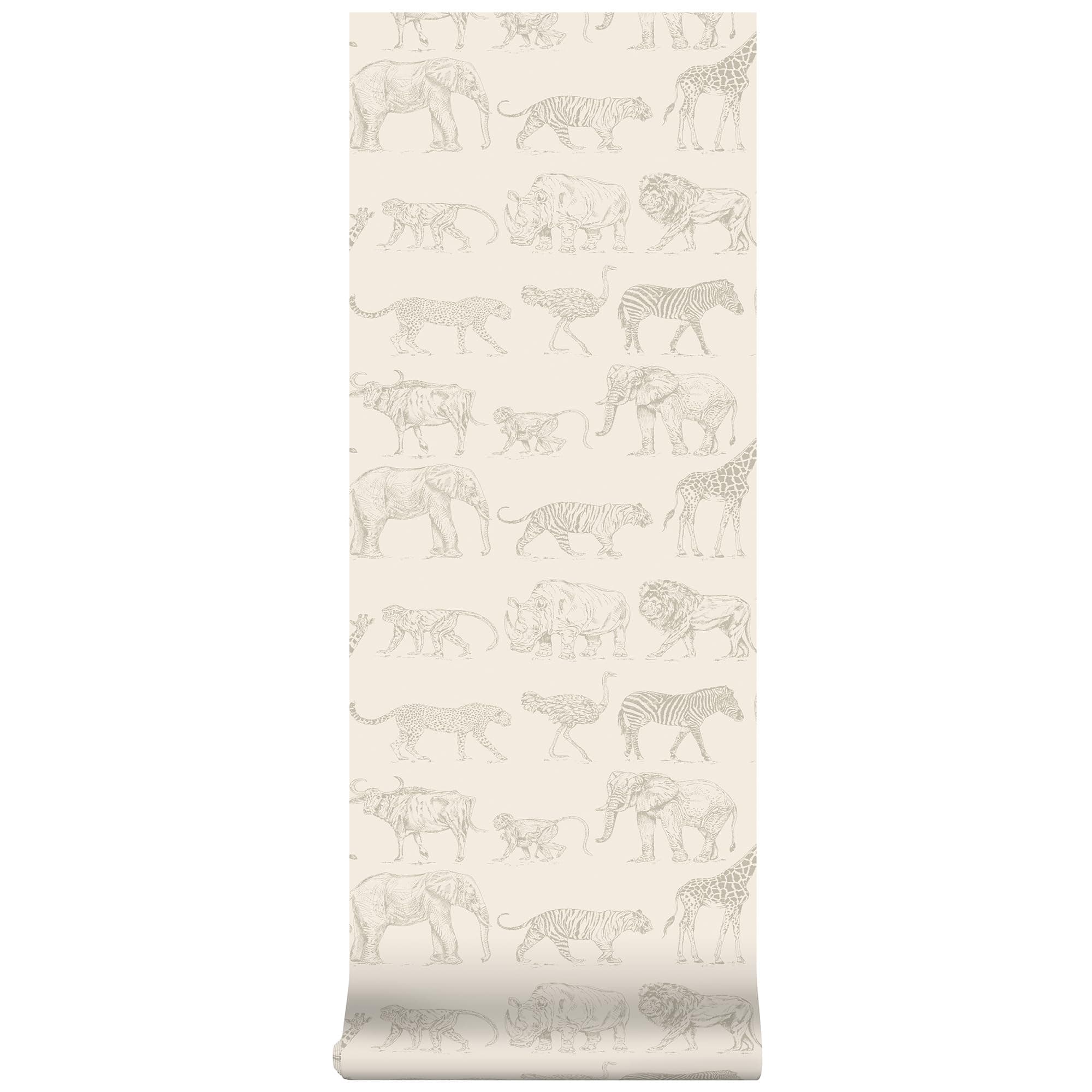 Boutique Safari Cream Wallpaper