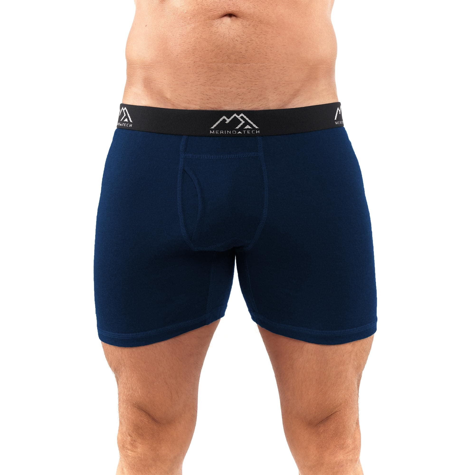 Merino.tech Merino Wool Underwear Mens - 100% Merino Wool Base Layer Boxer Briefs for Men