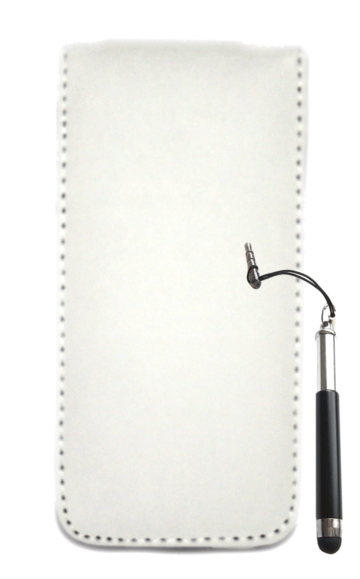 iPod Touch 5th 6th Generation Case, iPod Touch 5/6 Case Genuine ZAFOORAH PU Leather Magnetic Flip Credit Card Cash Holder with 3 Bonus items Stylus, Screen Protector, Microfiber Cloth (PU Leather Flip - Credit Card Holder - White)