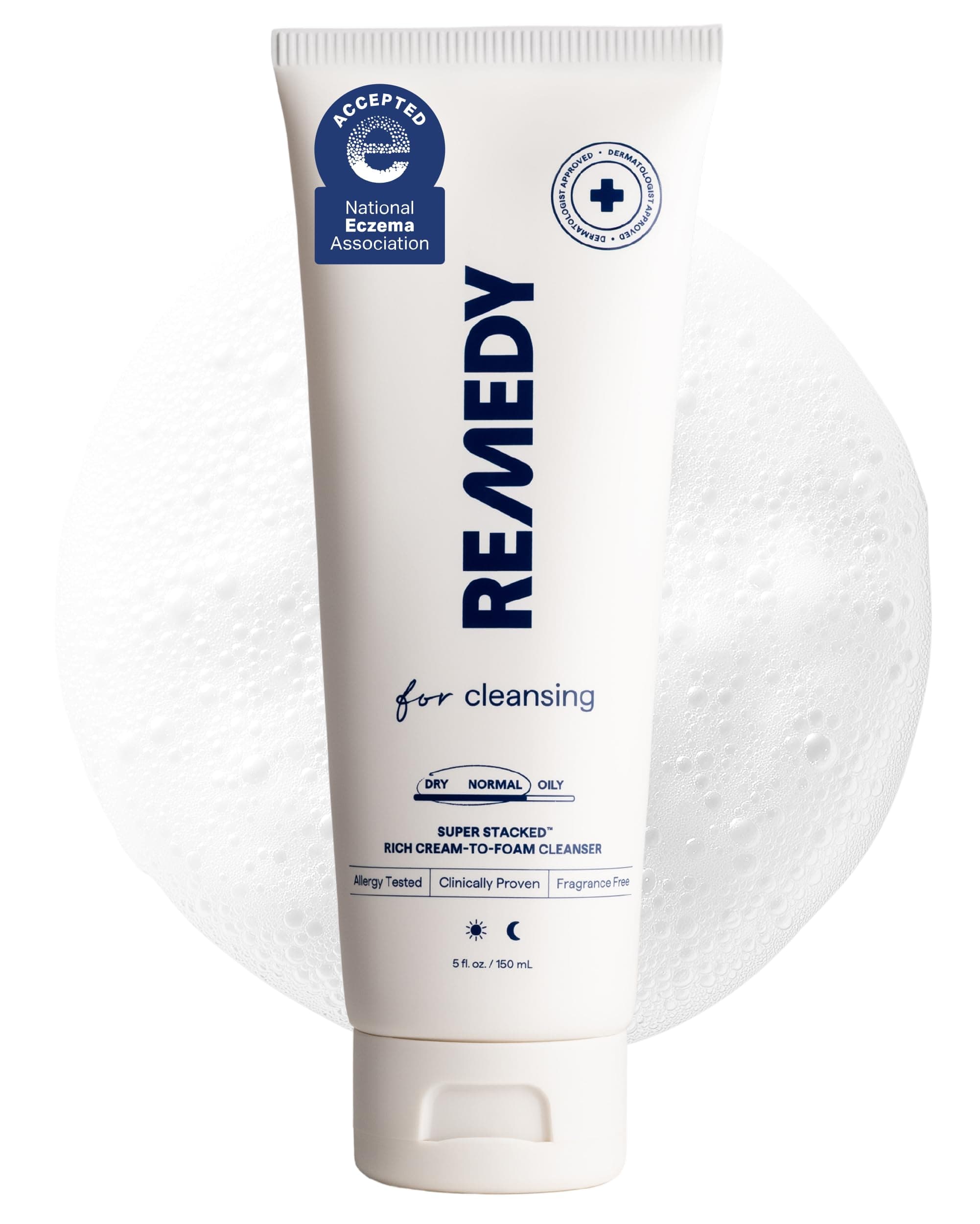 Remedy for Rich Cream Cleansing | Cream-to-Foam Face Wash with Ceramides, Glycerin and Panthenol | Hydrating Cleanser for Normal to Dry Skin | By Dermatologist Dr. Shah, 5 fl. Oz
