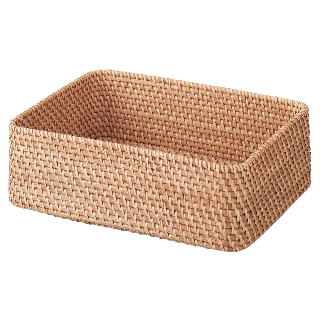 MUJI Overlap Rattan Rectangular Basket