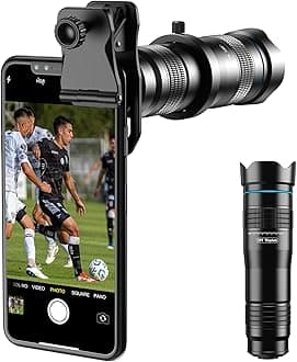 HD Cell Phone Lens-28X Telephoto Lens with Shutter for iPhone Samsung,Huawei,Xiaomi,Android Smartphone,Monocular Telescope